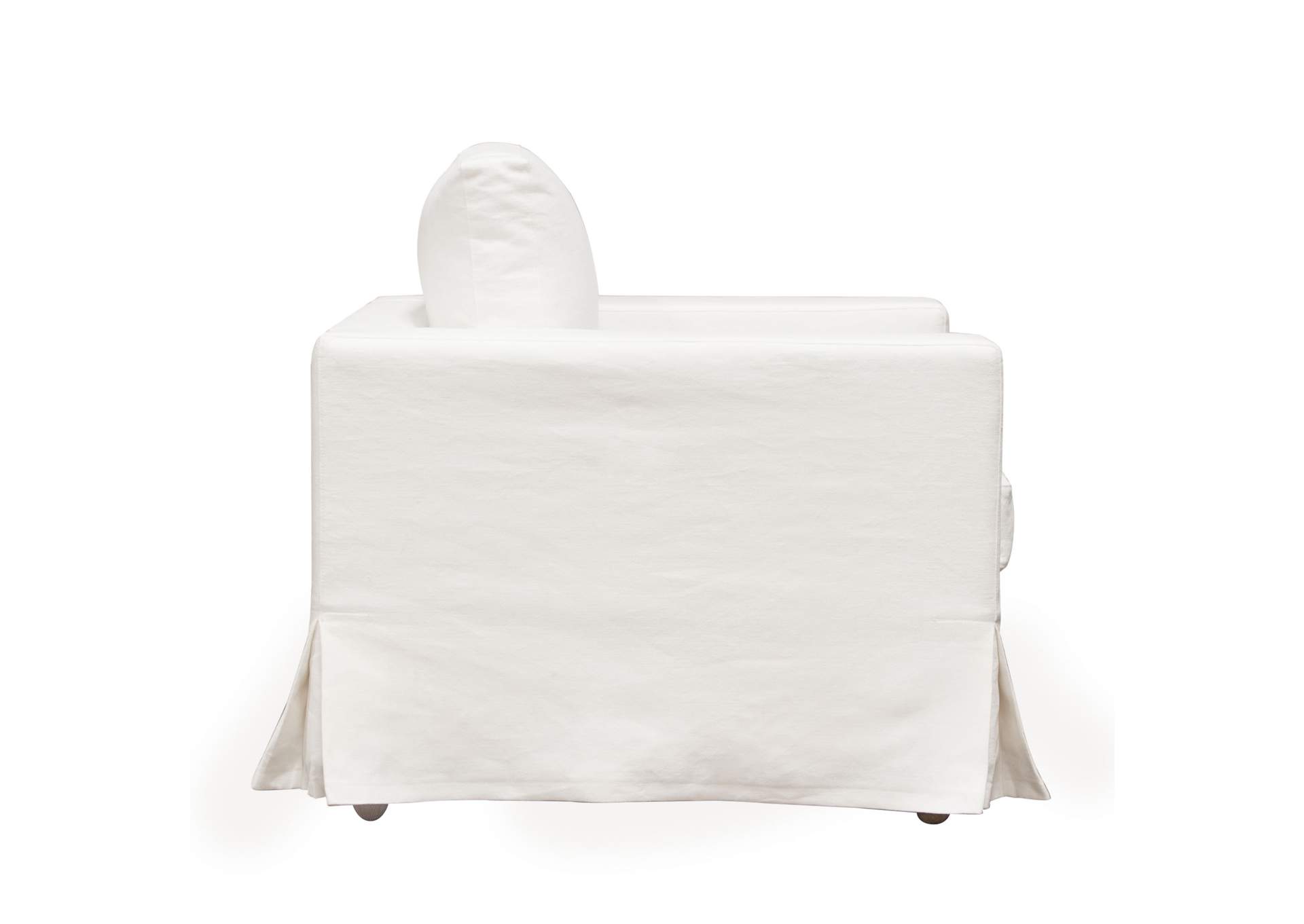 Savannah Slip-cover Chair In White Natural Linen image 6