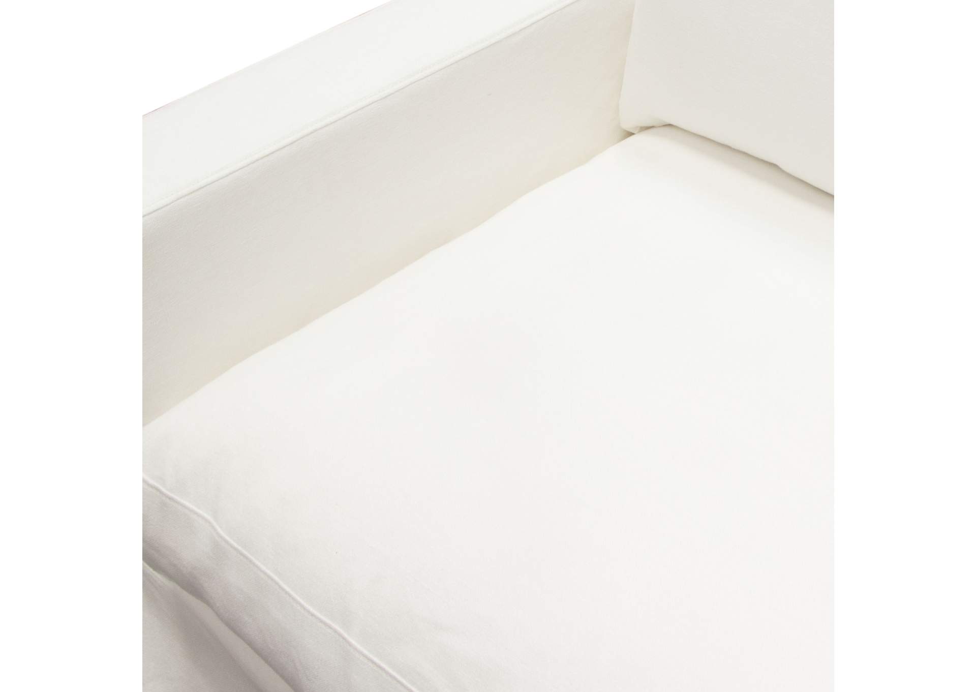 Savannah Slip-cover Chair In White Natural Linen image 8