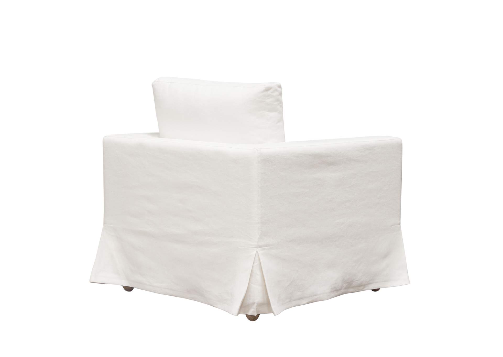 Savannah Slip-cover Chair In White Natural Linen image 10