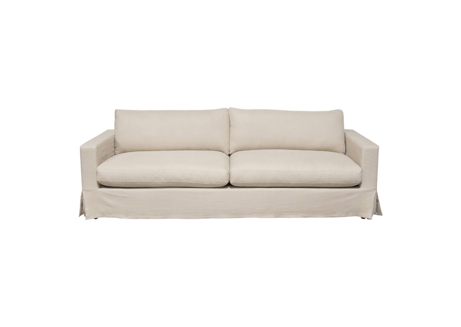 Savannah Slip-cover Sofa In Sand Natural Linen image 1