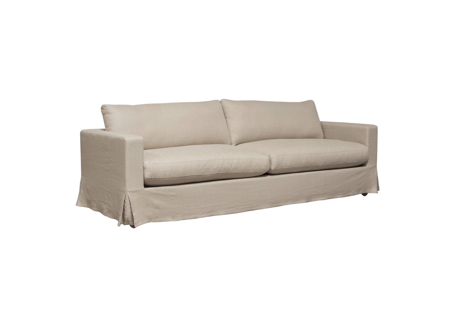 Savannah Slip-cover Sofa In Sand Natural Linen image 3