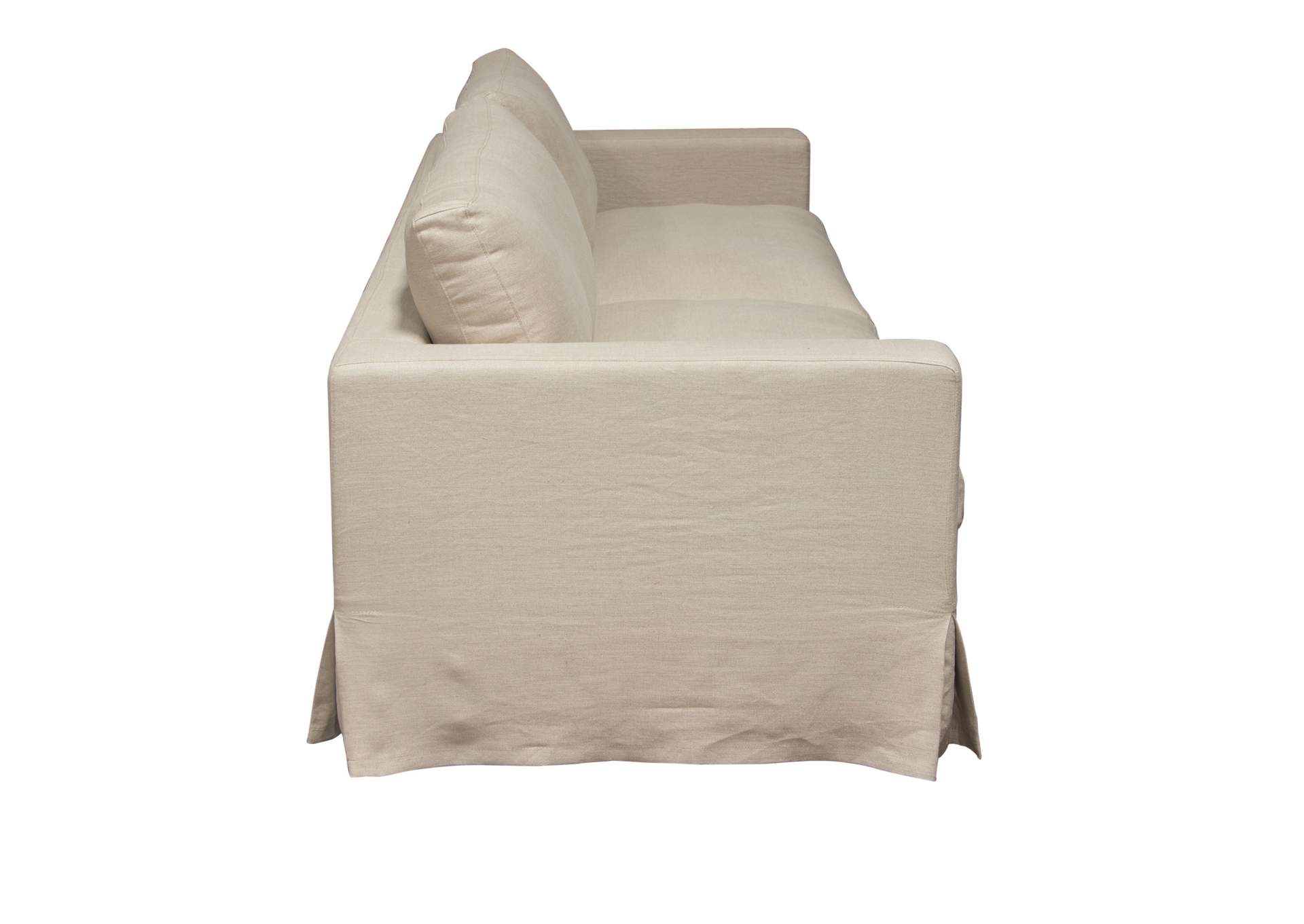 Savannah Slip-cover Sofa In Sand Natural Linen image 4