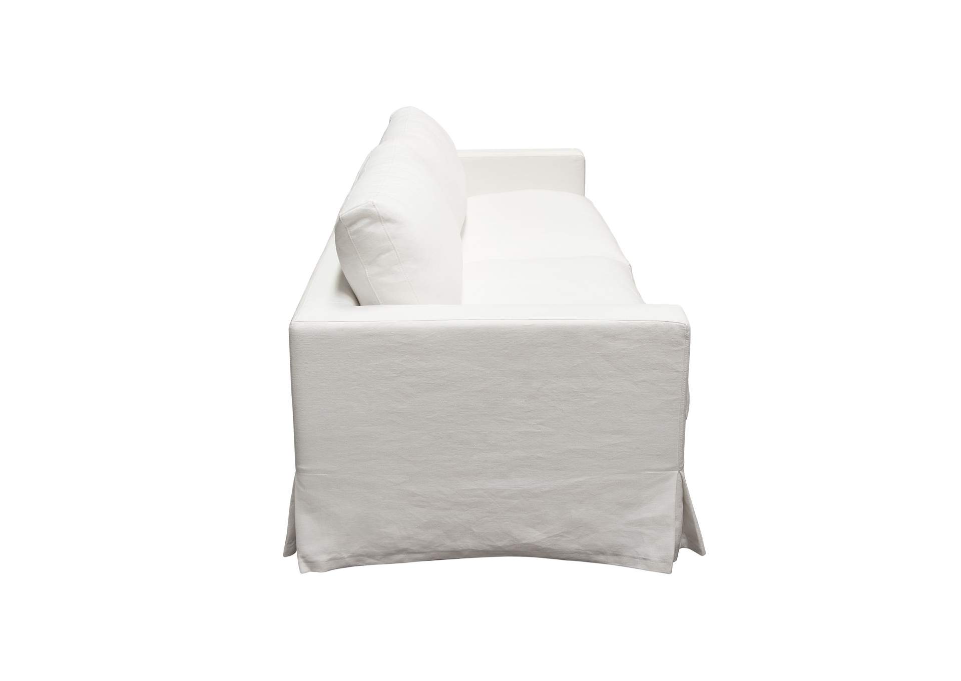 Savannah Slip-cover Sofa In White Natural Linen image 4