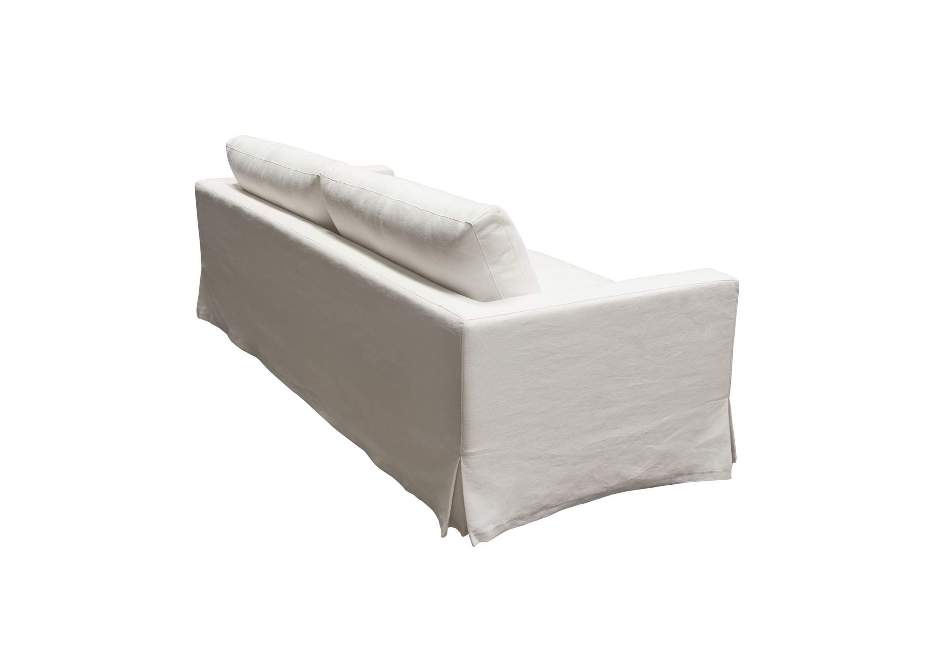 Savannah Slip-cover Sofa In White Natural Linen image 8