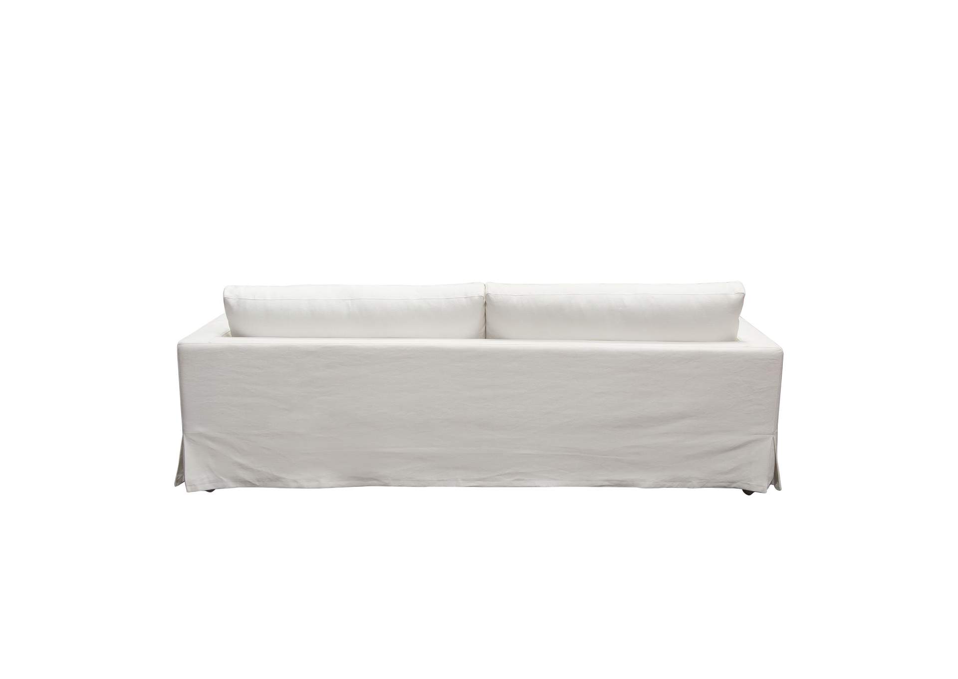 Savannah Slip-cover Sofa In White Natural Linen image 9