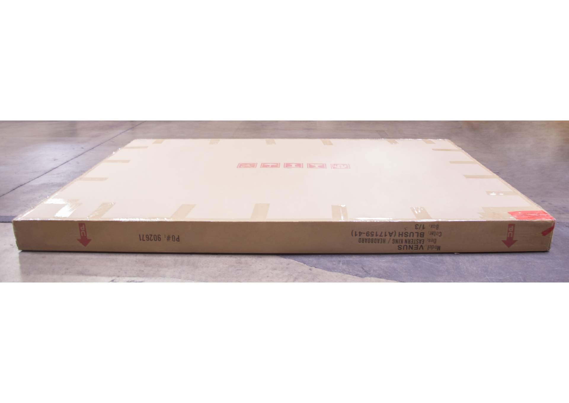 Venus Vertical Channel Tufted Eastern King Bed In Blush Pink Velvet image 20