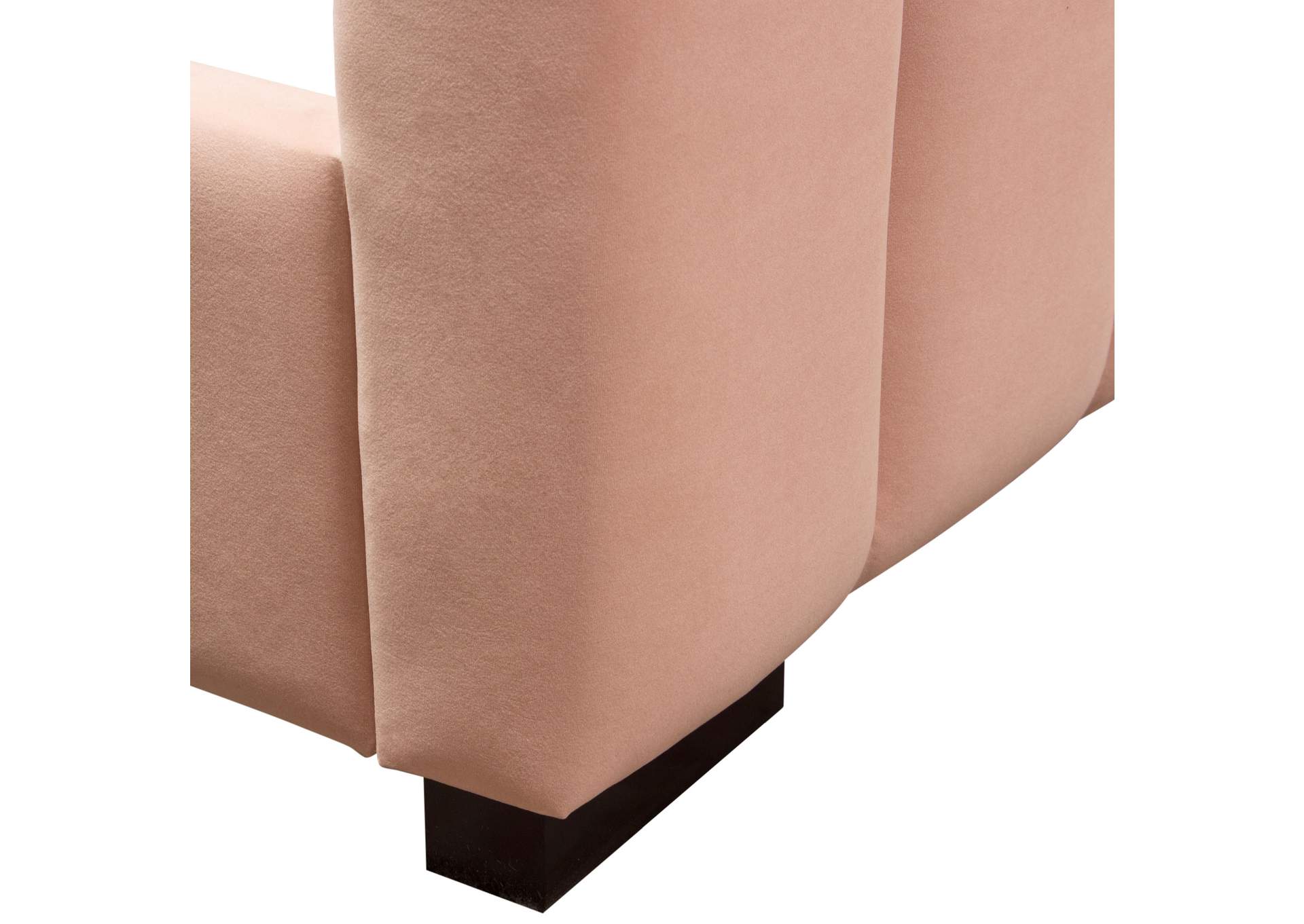 Venus Vertical Channel Tufted Eastern King Bed In Blush Pink Velvet image 14