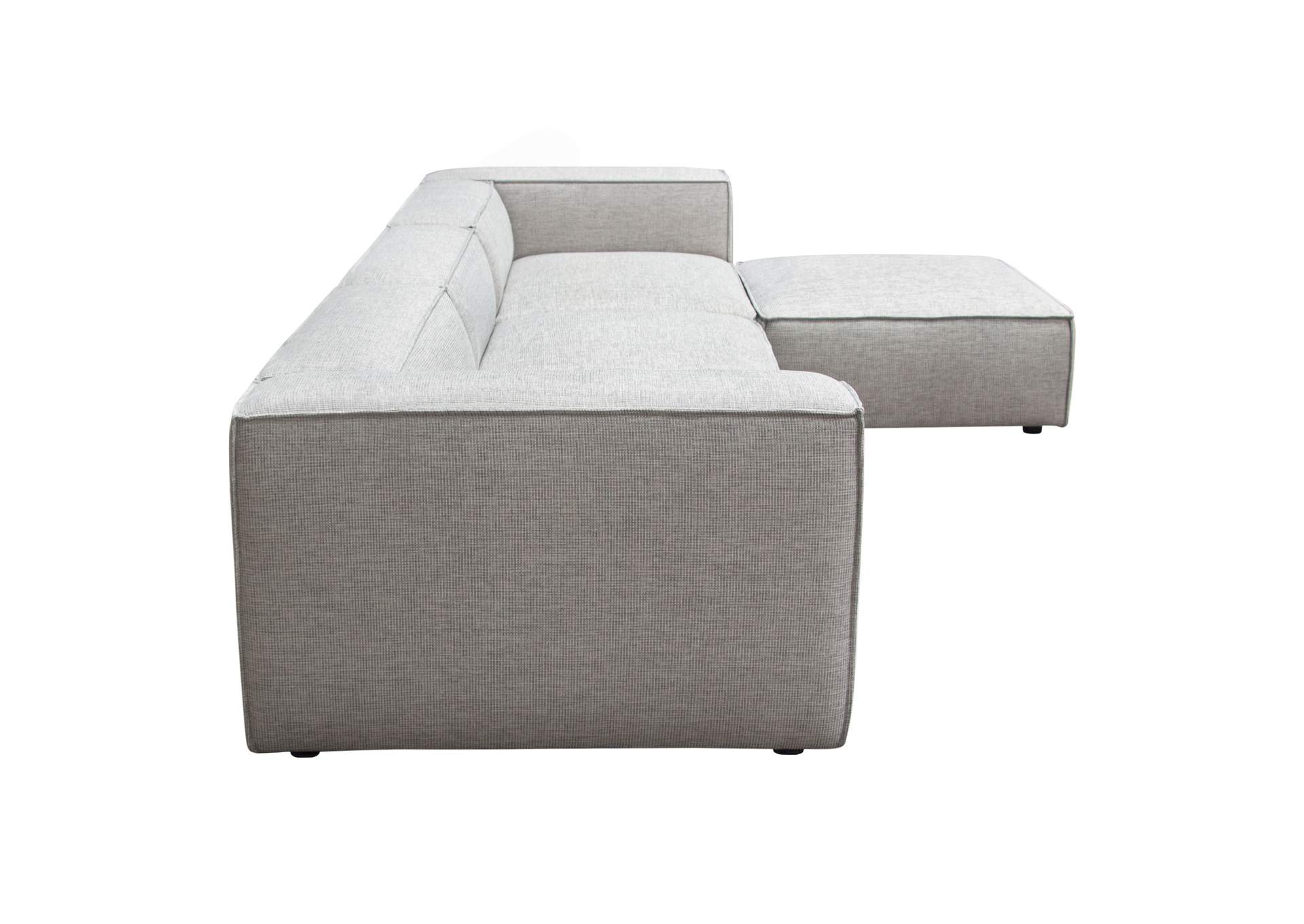 Vice 4pc Modular Sectional In Barley Fabric With Ottoman image 21