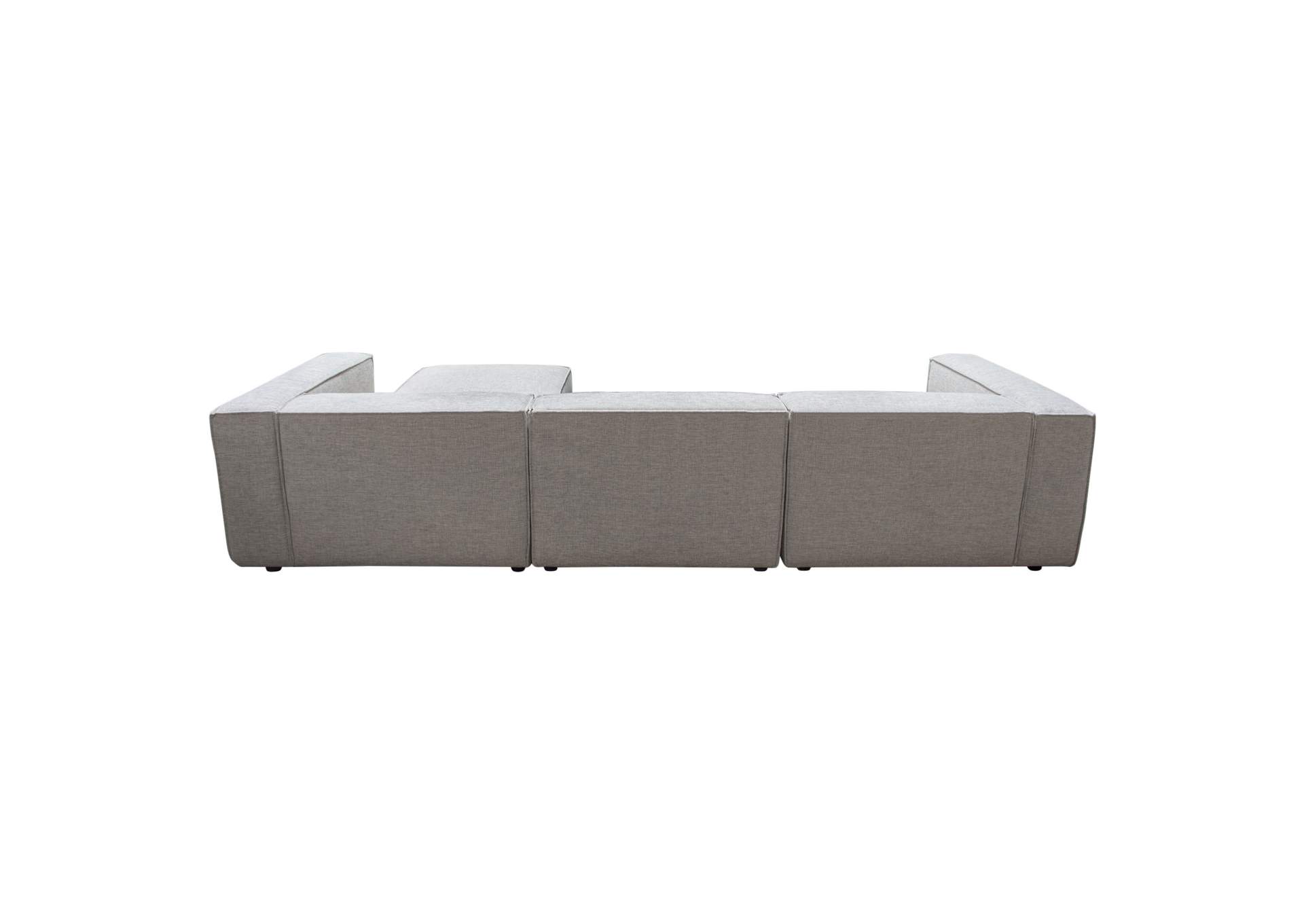 Vice 4pc Modular Sectional In Barley Fabric With Ottoman image 20