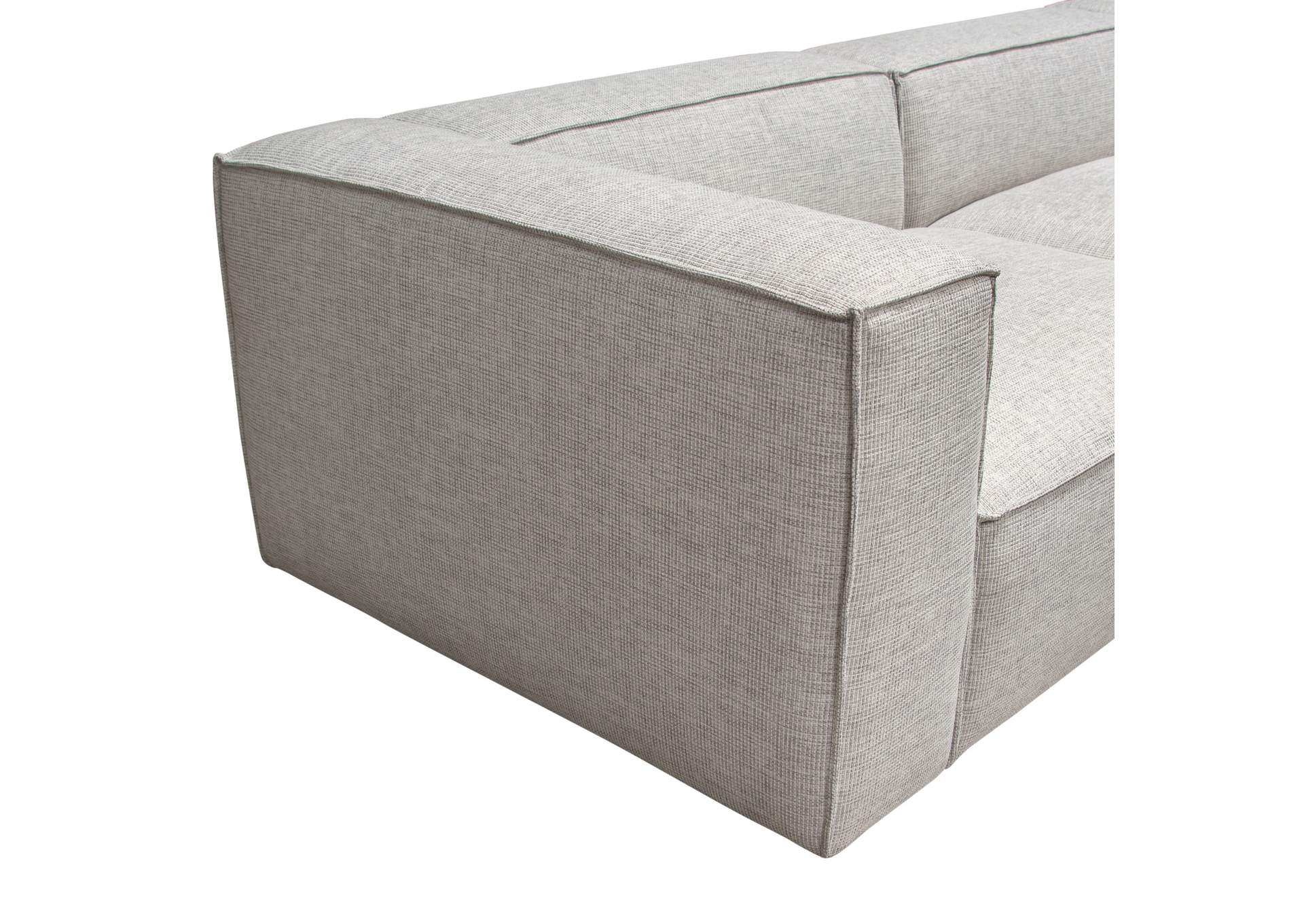 Vice 4pc Modular Sectional In Barley Fabric With Ottoman image 18