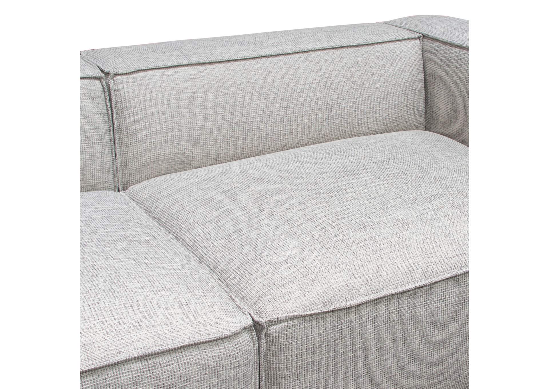 Vice 4pc Modular Sectional In Barley Fabric With Ottoman image 17