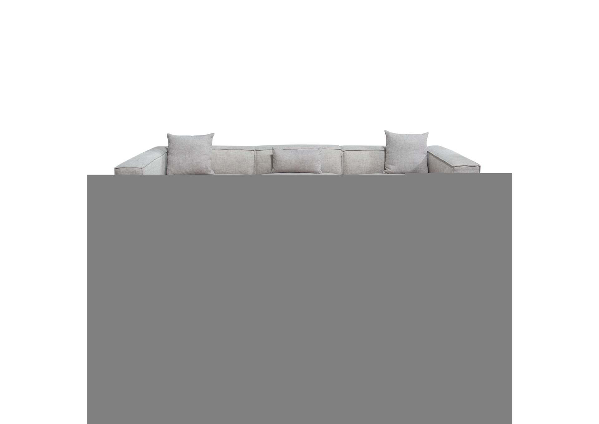 Vice 4pc Modular Sectional In Barley Fabric With Ottoman image 14