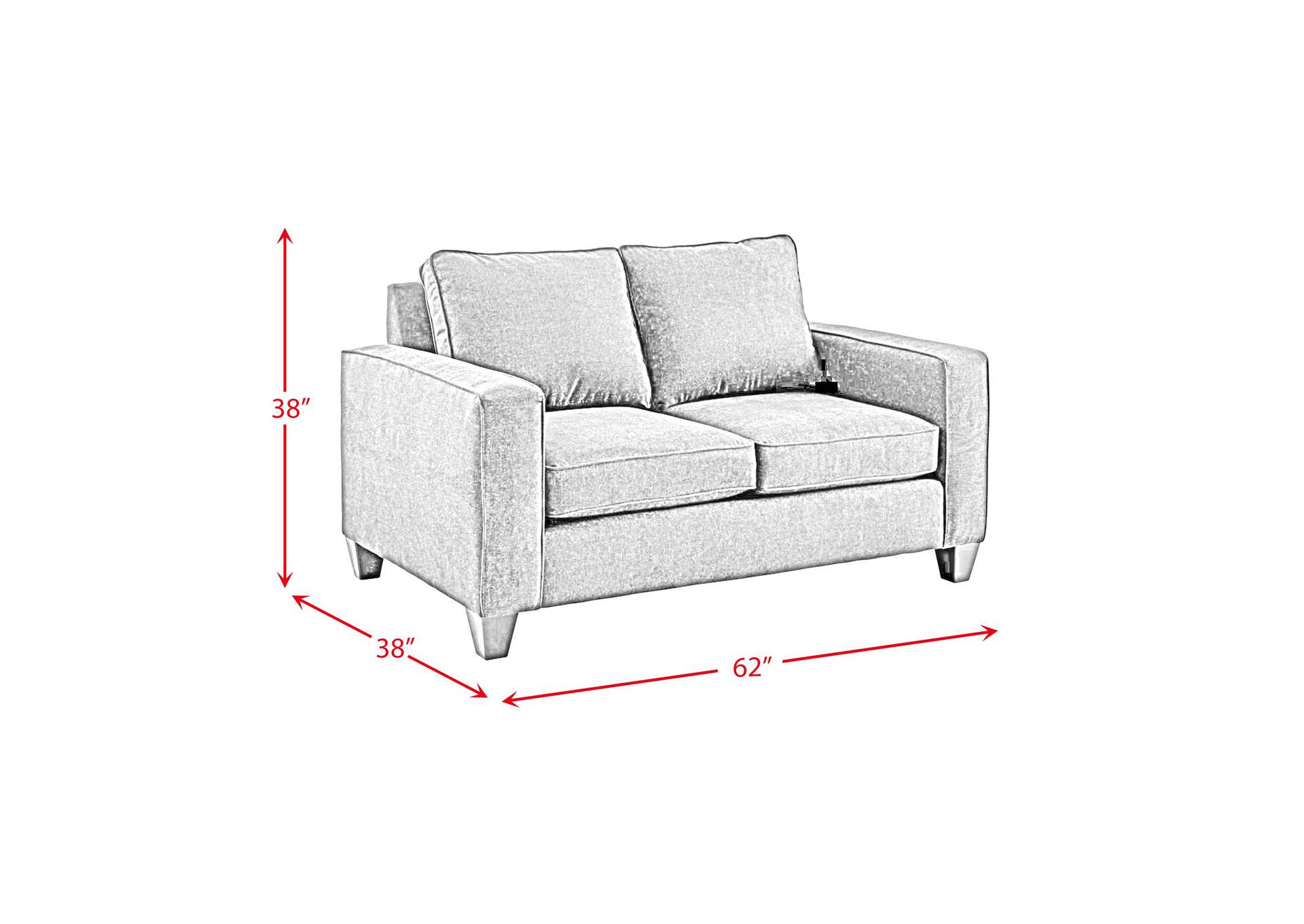 409 2 Piece Set With Sofa And Loveseat In Jessie Navy