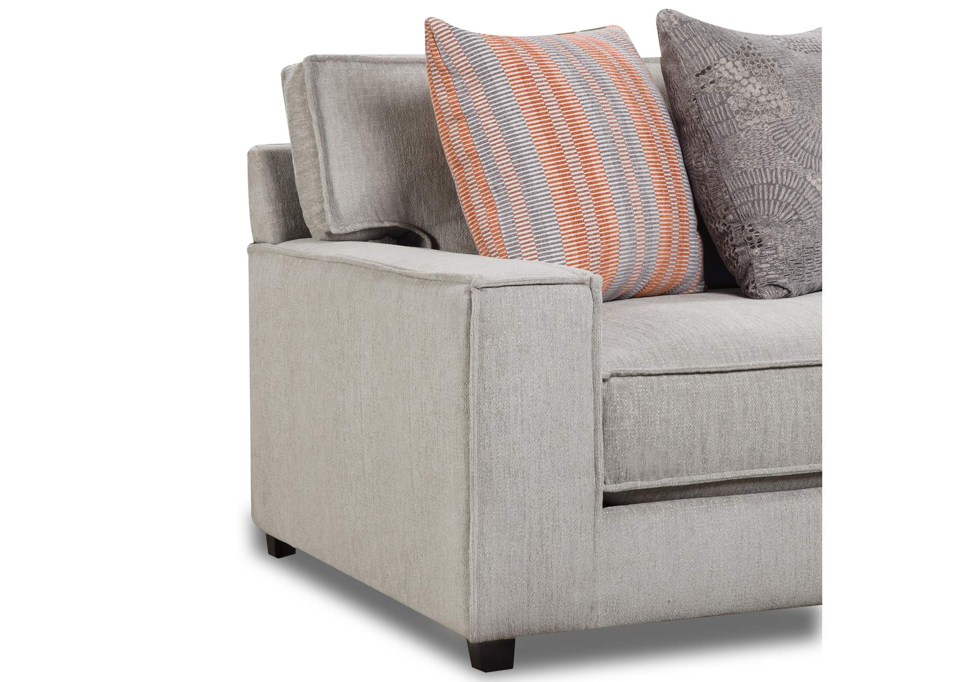 572 Sectional 2 Piece Set In Candor Ash - Left Side Facing Loveseat Right Side Facing Chaise image 5