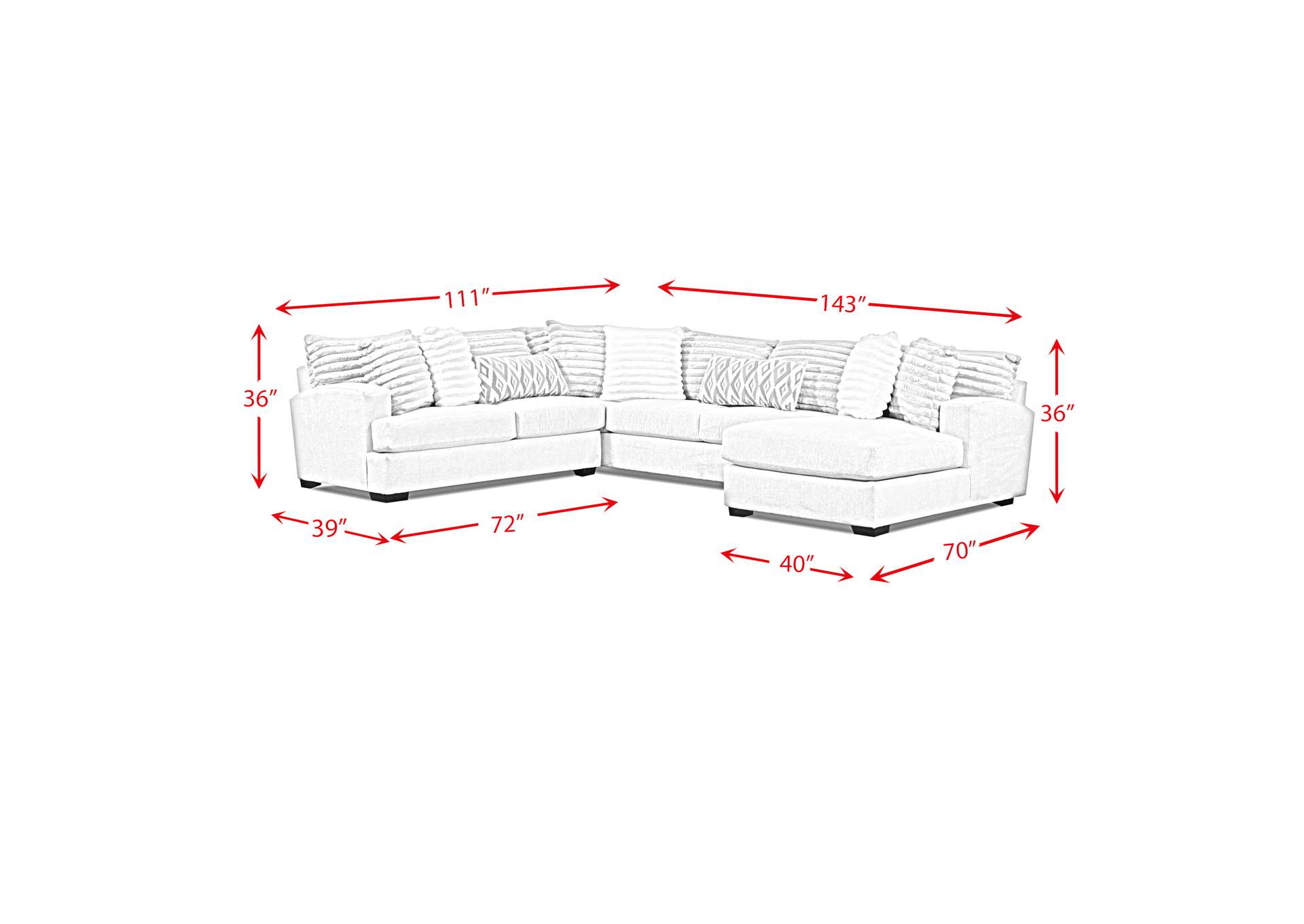 Mondo 3 Piece Sectional Set In Chi Chi Strawith Hush Parchment image 6