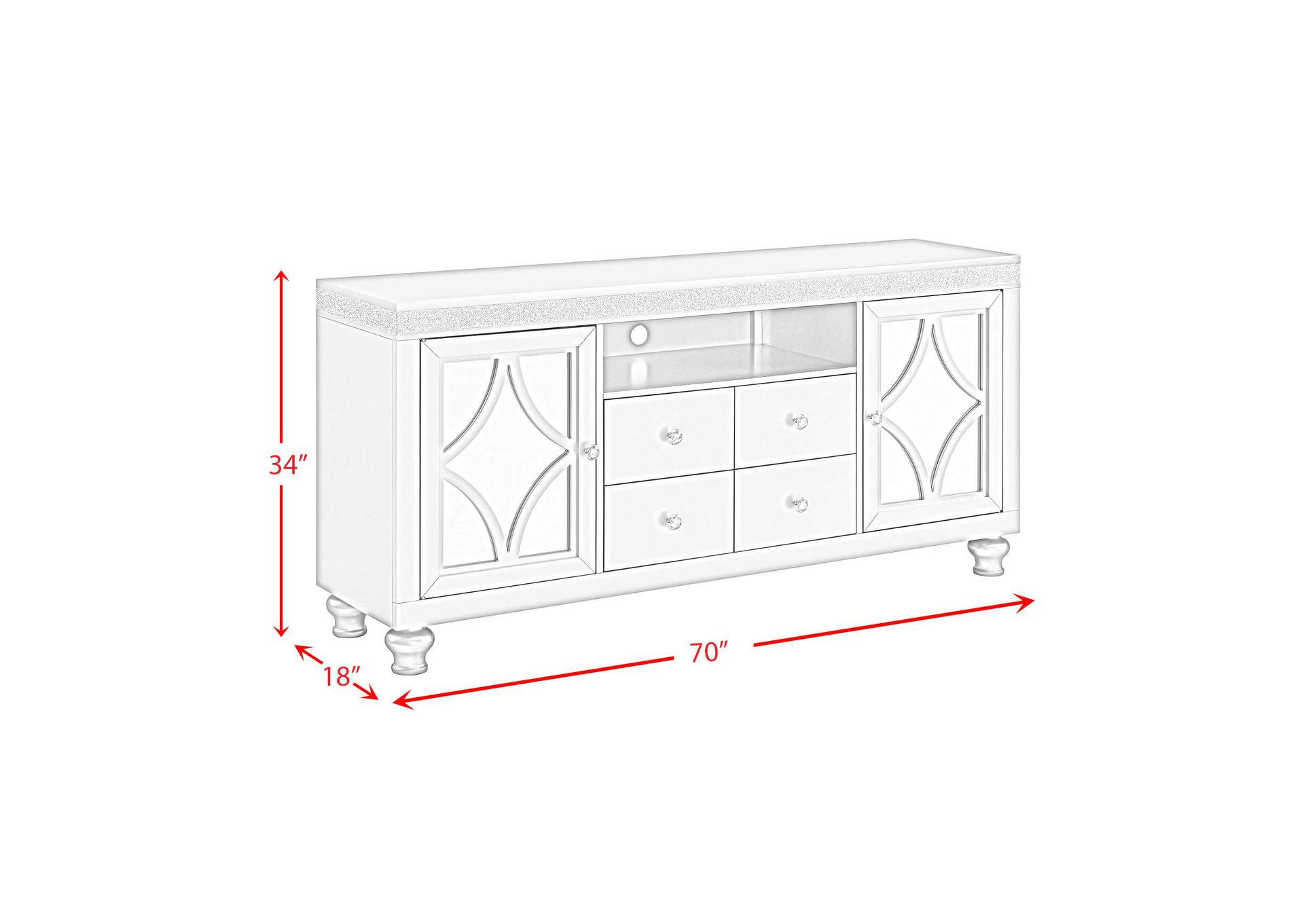Avril 70 TV Stand In Silver image 6