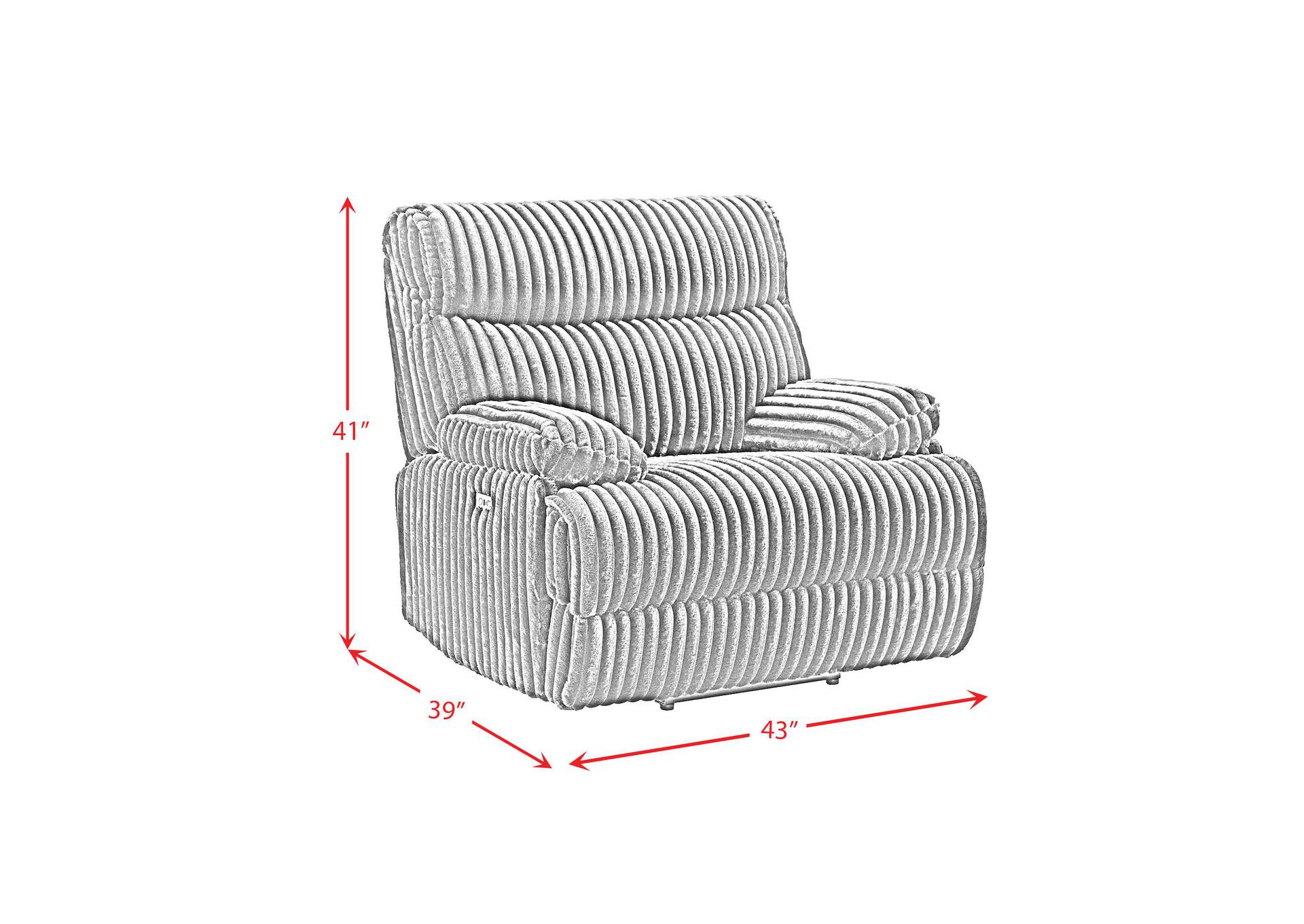Admiral Power Motion Recliner In Masis Black image 4