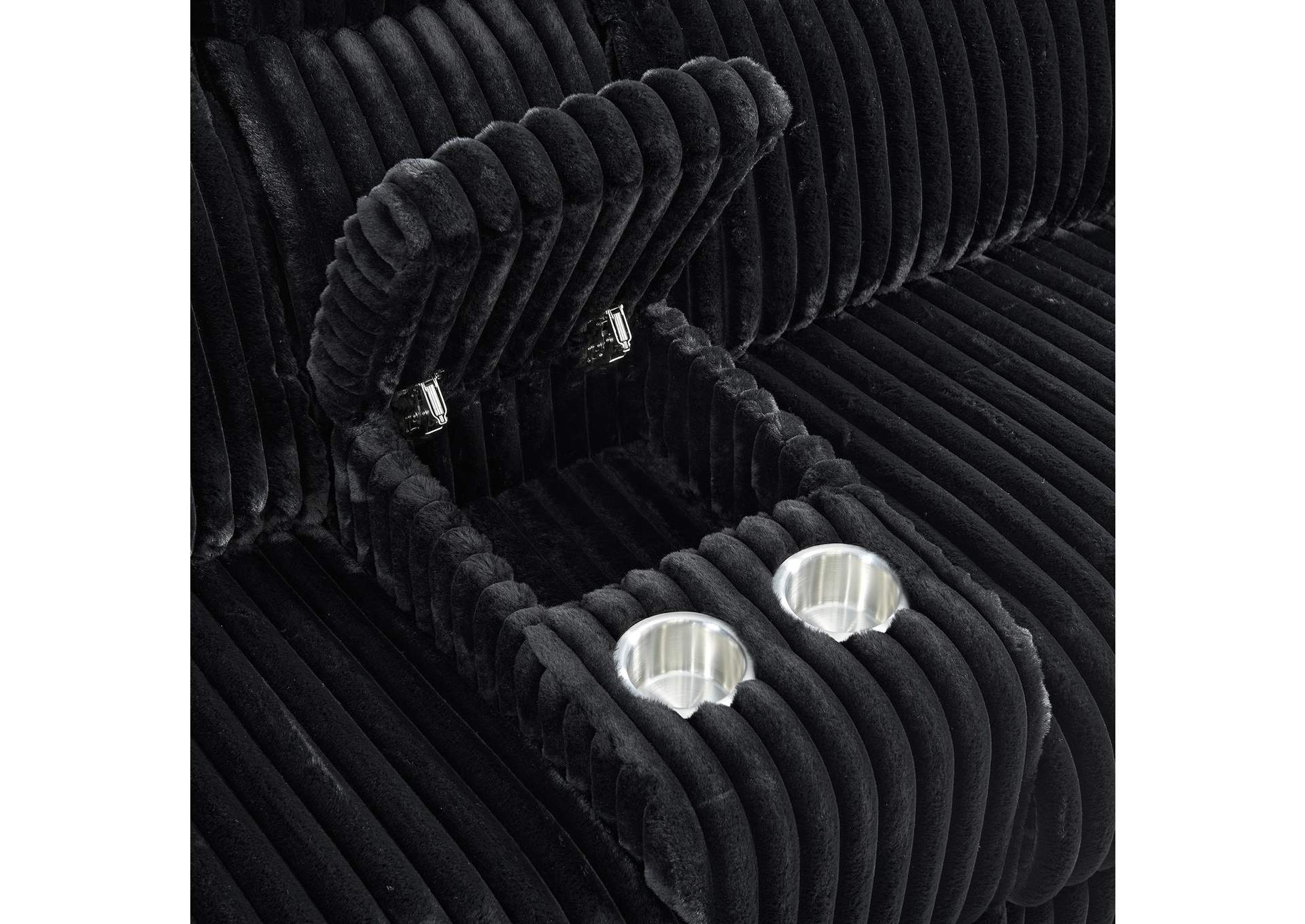 Admiral Motion Loveseat With Console In Masis Black image 5