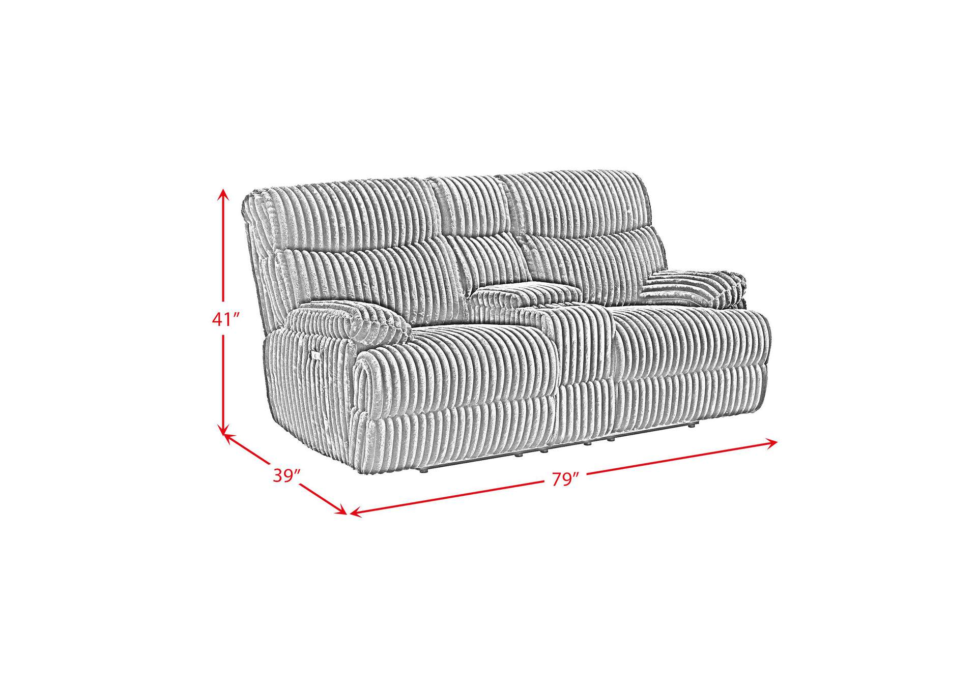 Admiral Power Motion Loveseat With Console In Masis Black image 5