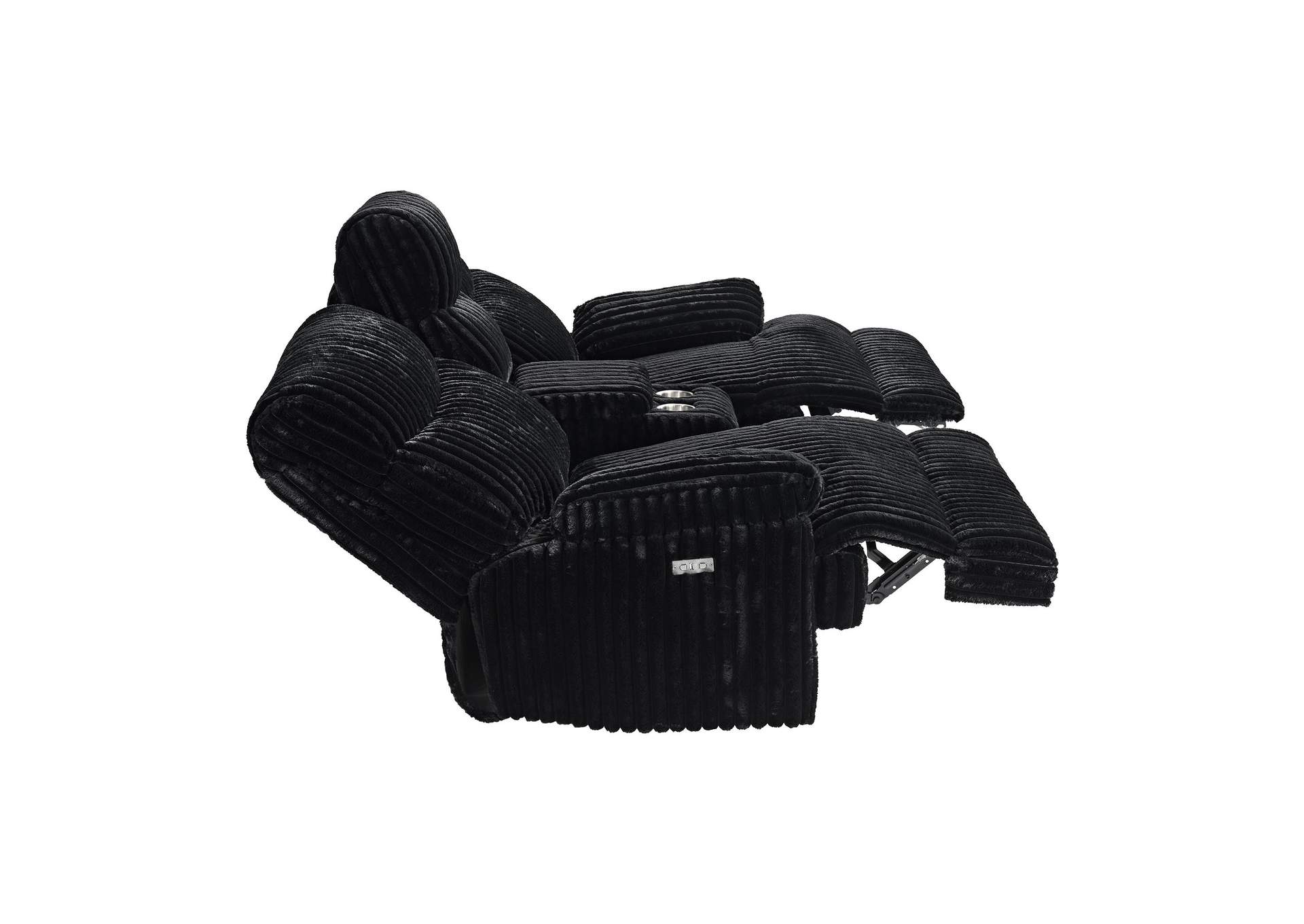 Admiral Power Motion Loveseat With Console In Masis Black image 8