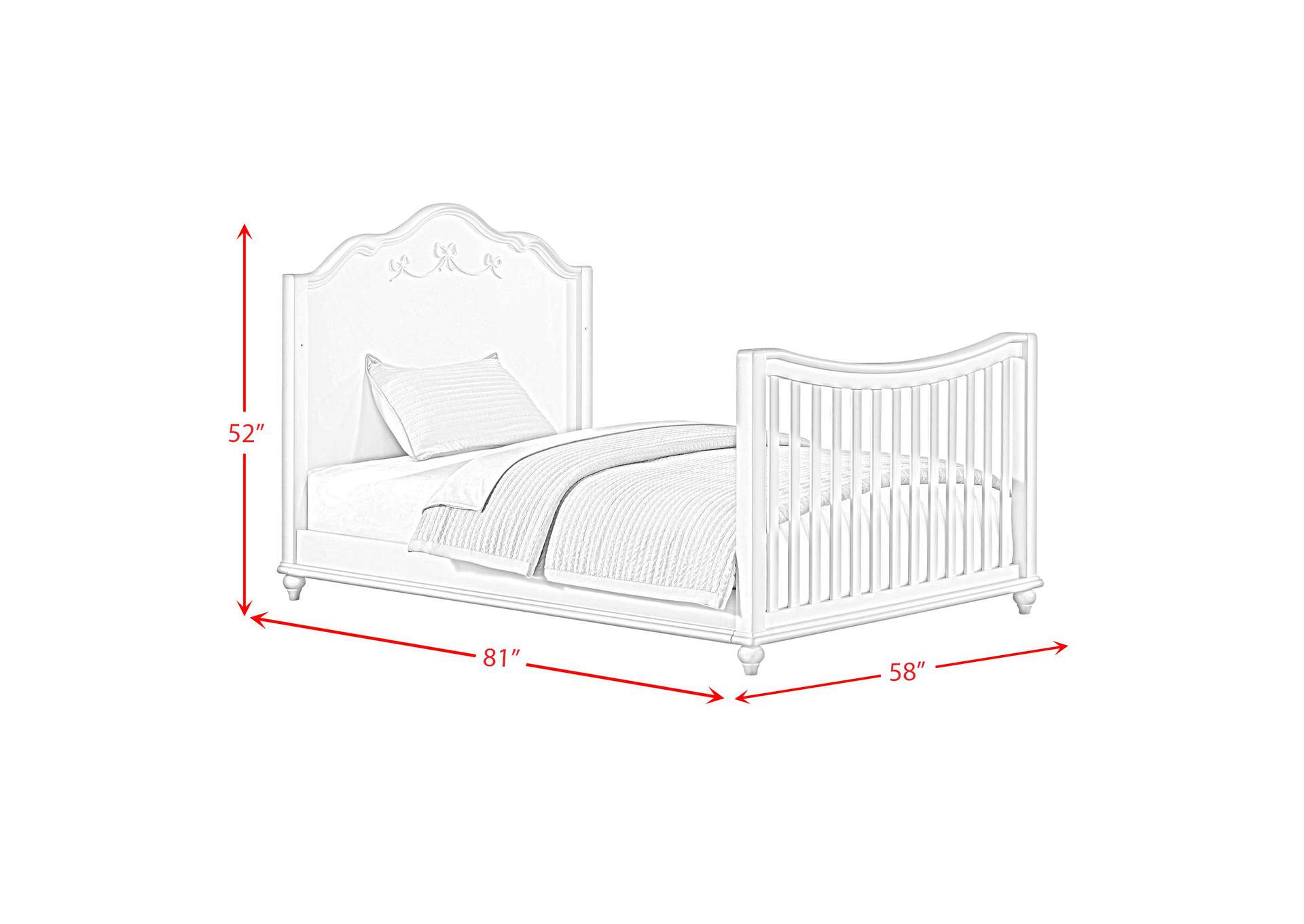 Alana Crib Conversion Kit In White image 7