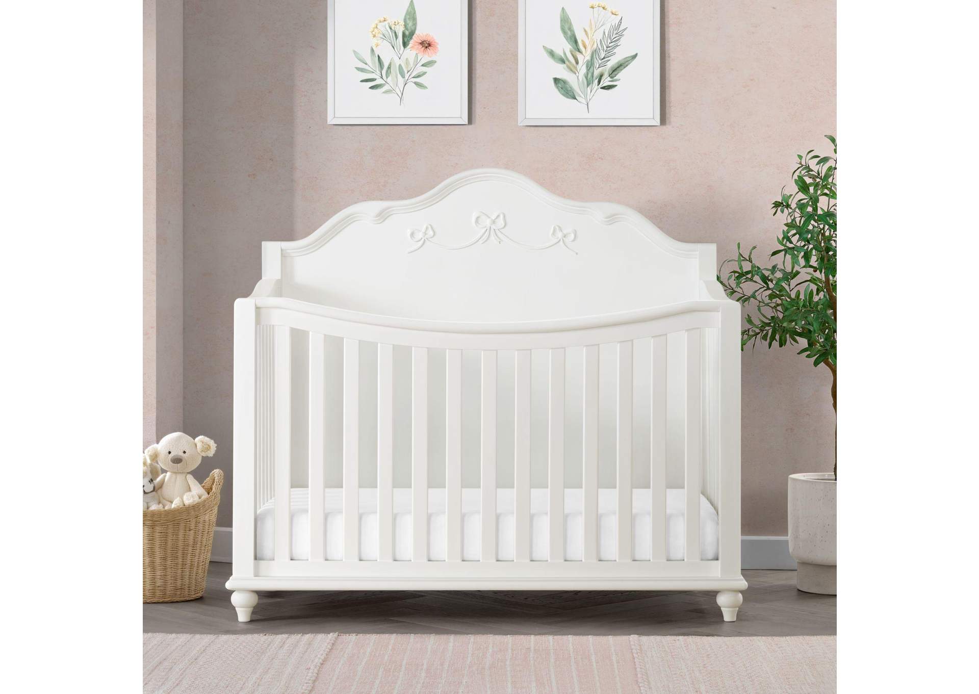 Alana Crib With Guardrails In White image 1
