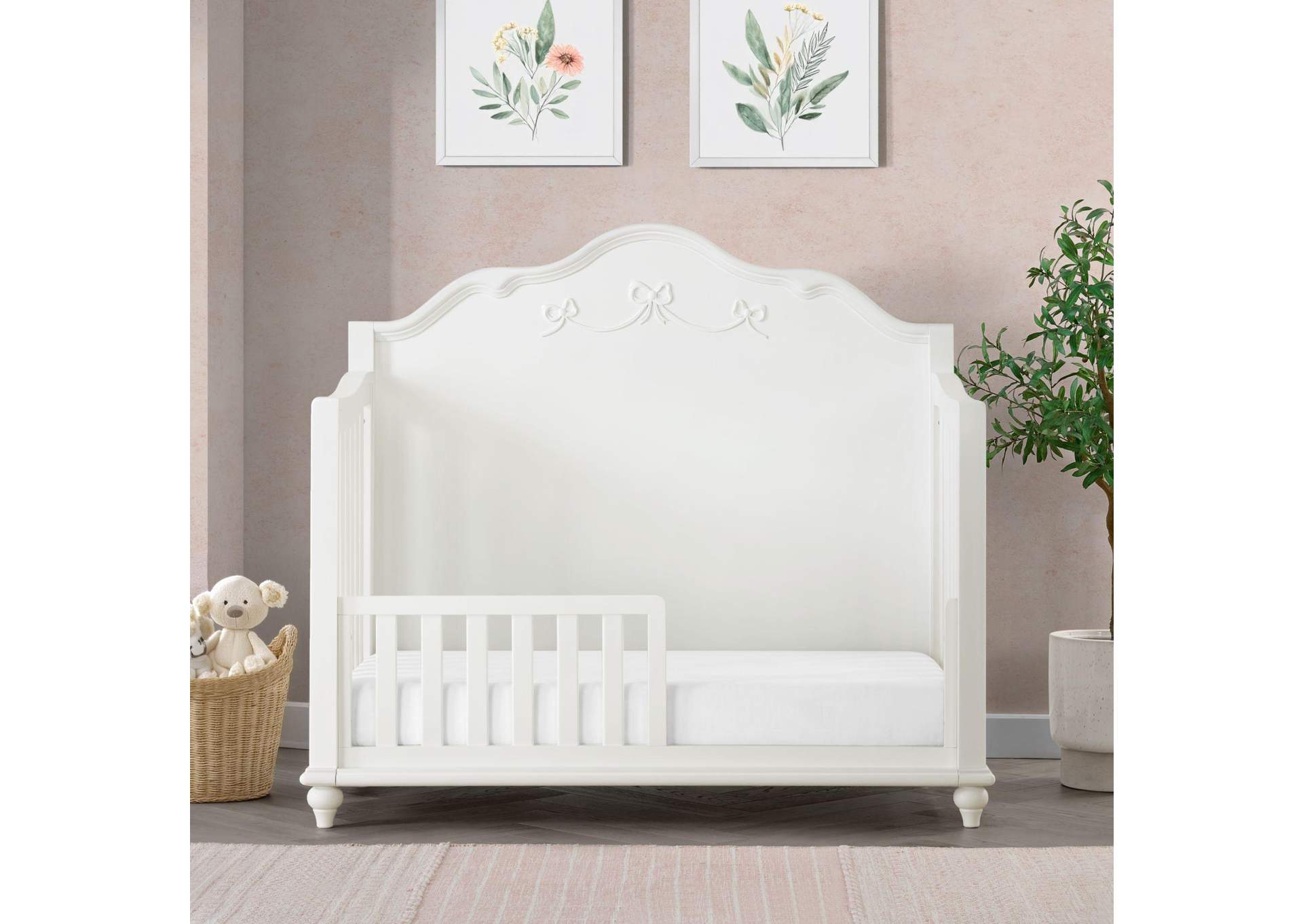 Alana Crib With Guardrails In White image 1