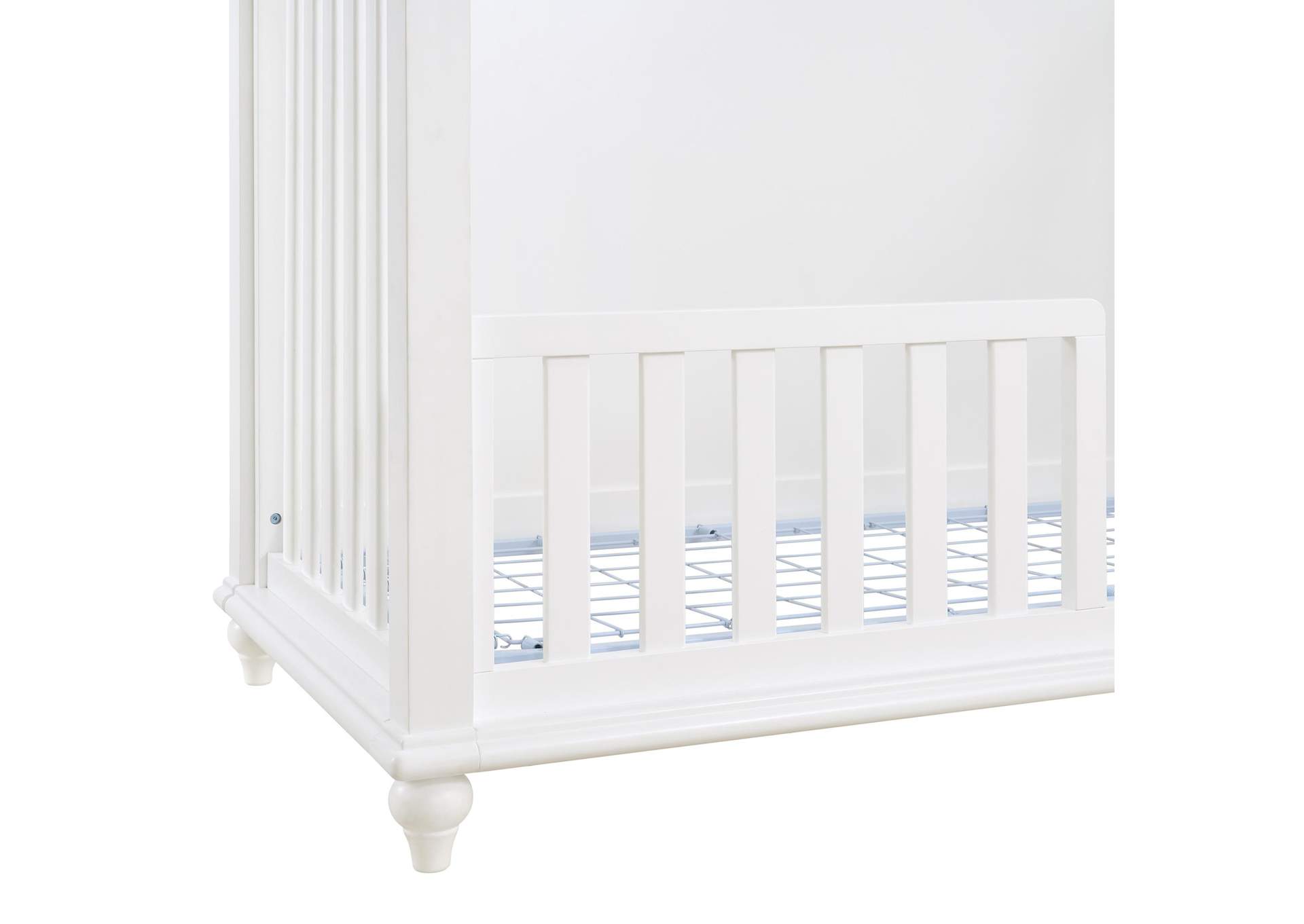 Alana Crib With Guardrails In White image 7