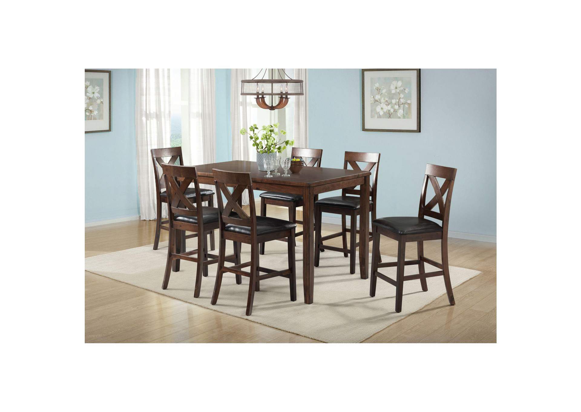 Alex 60 7 Piece Counter Dining Set image 1