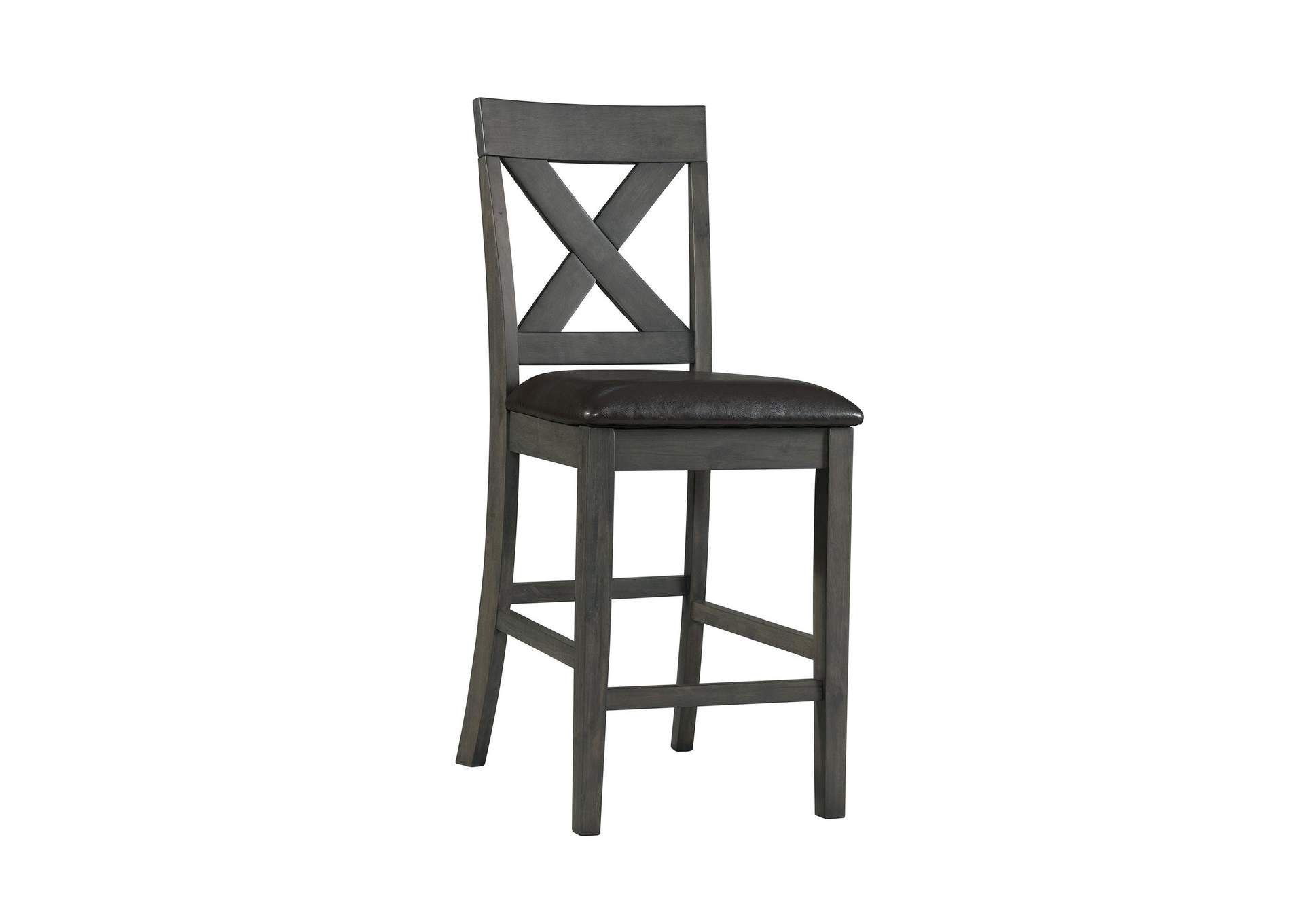Alex Counter Side Chair With Black Pu Grey 2 Per Pack image 4