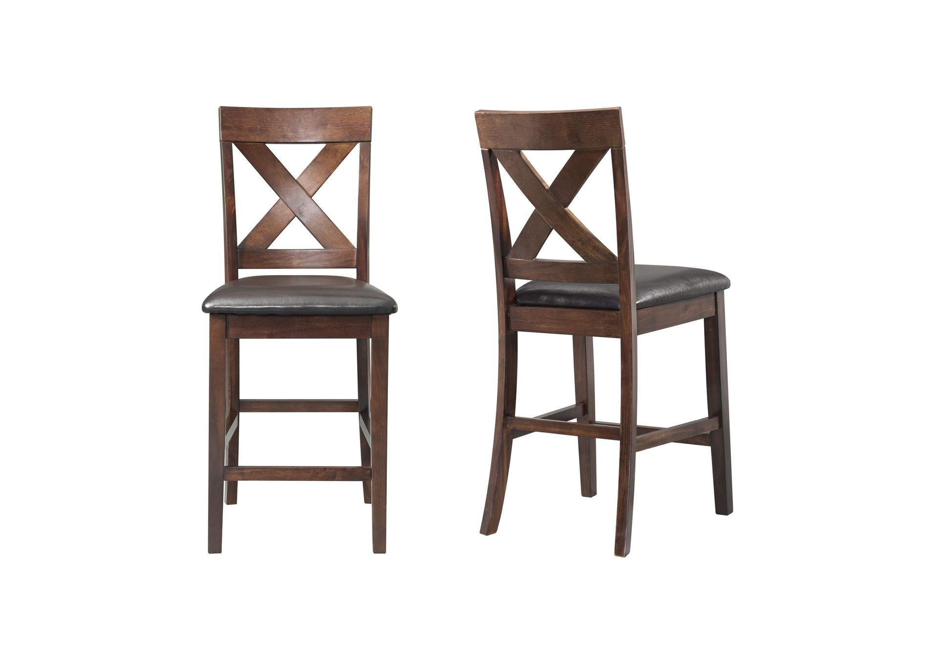 Alex Counter Side Chair With Brown Pu Espresso 2 Per Pack image 3