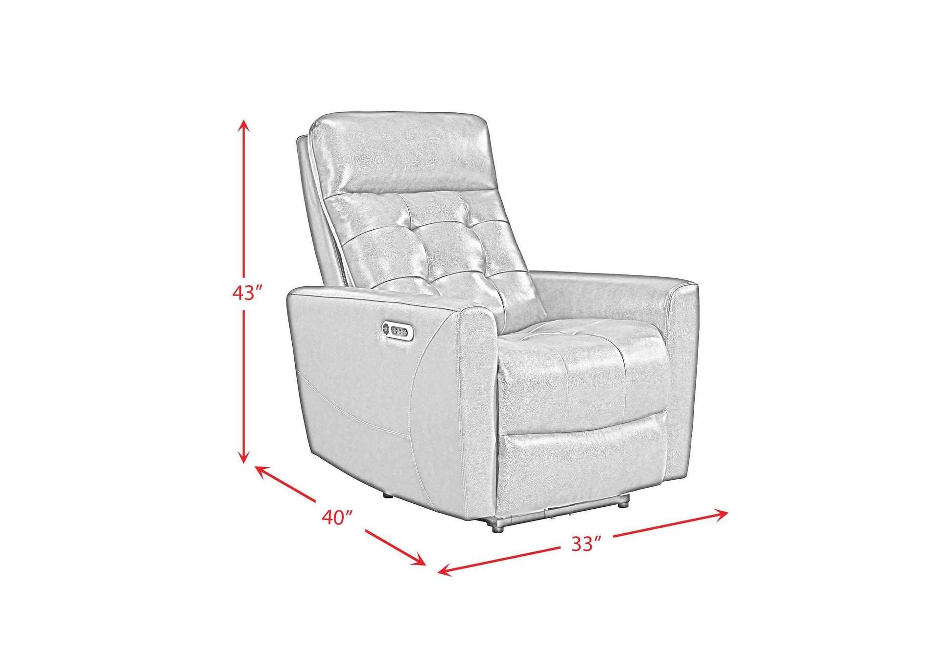 All Star Power Recliner With Power Headrest In Jazz Charcoal image 7