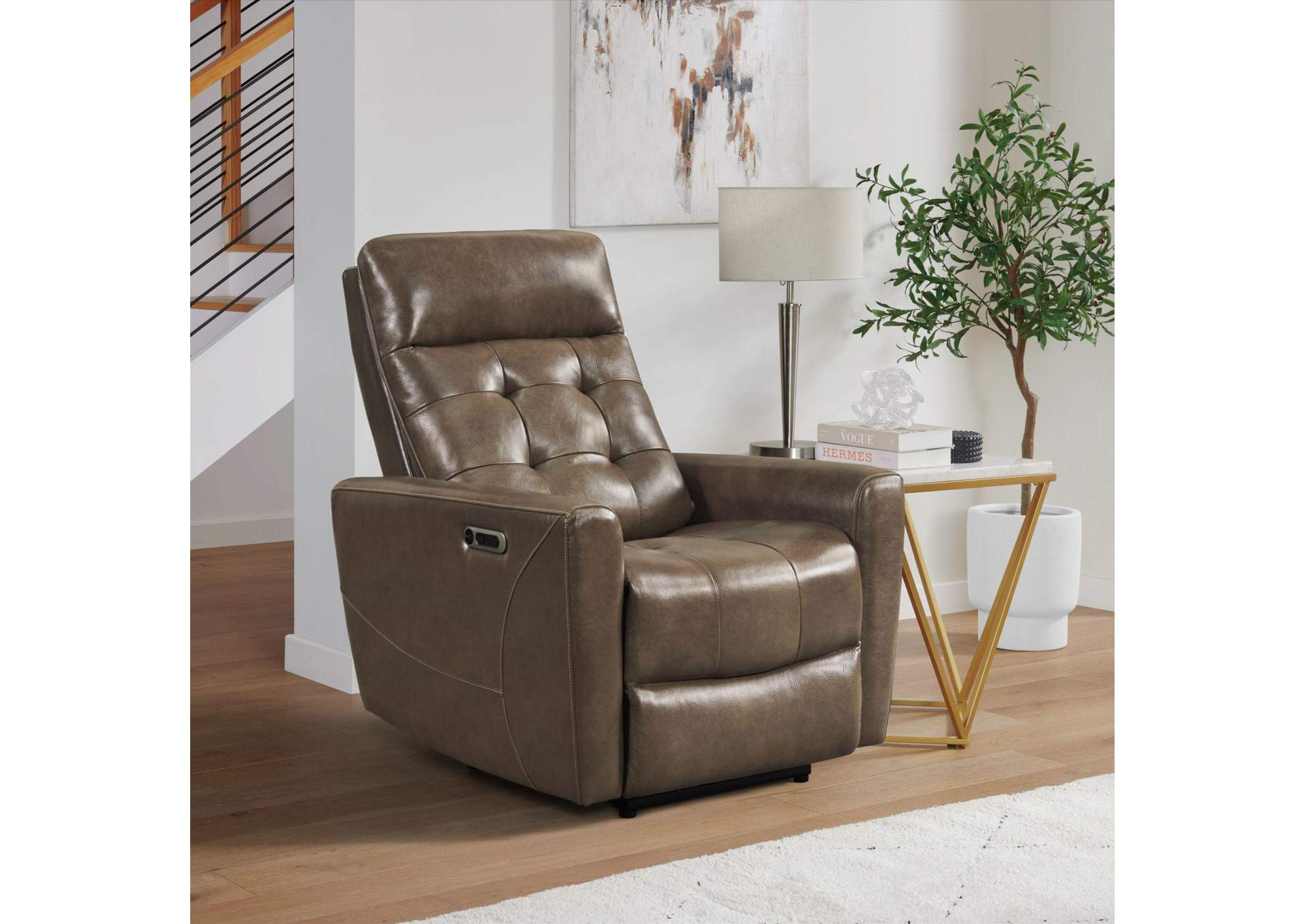 All Star Power Recliner With Power Headrest In Fantasy Copper image 1