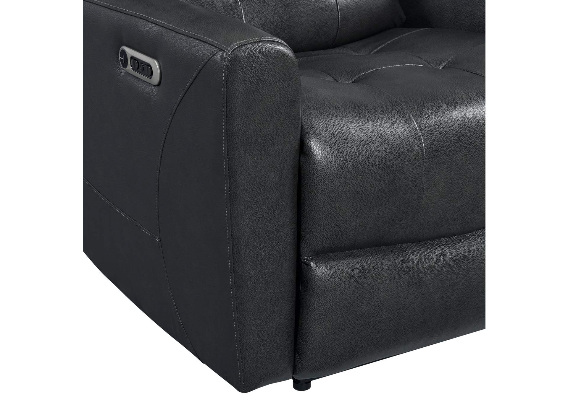 All Star Power Recliner With Power Headrest In Jazz Charcoal image 5