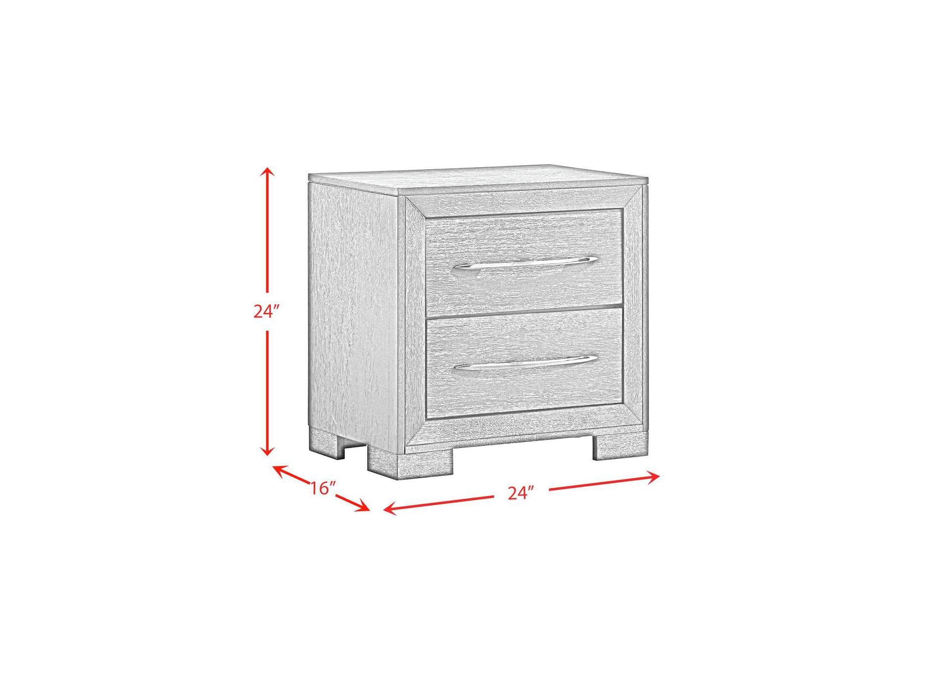 Allan 2 - Drawer Nightstand In Black image 7