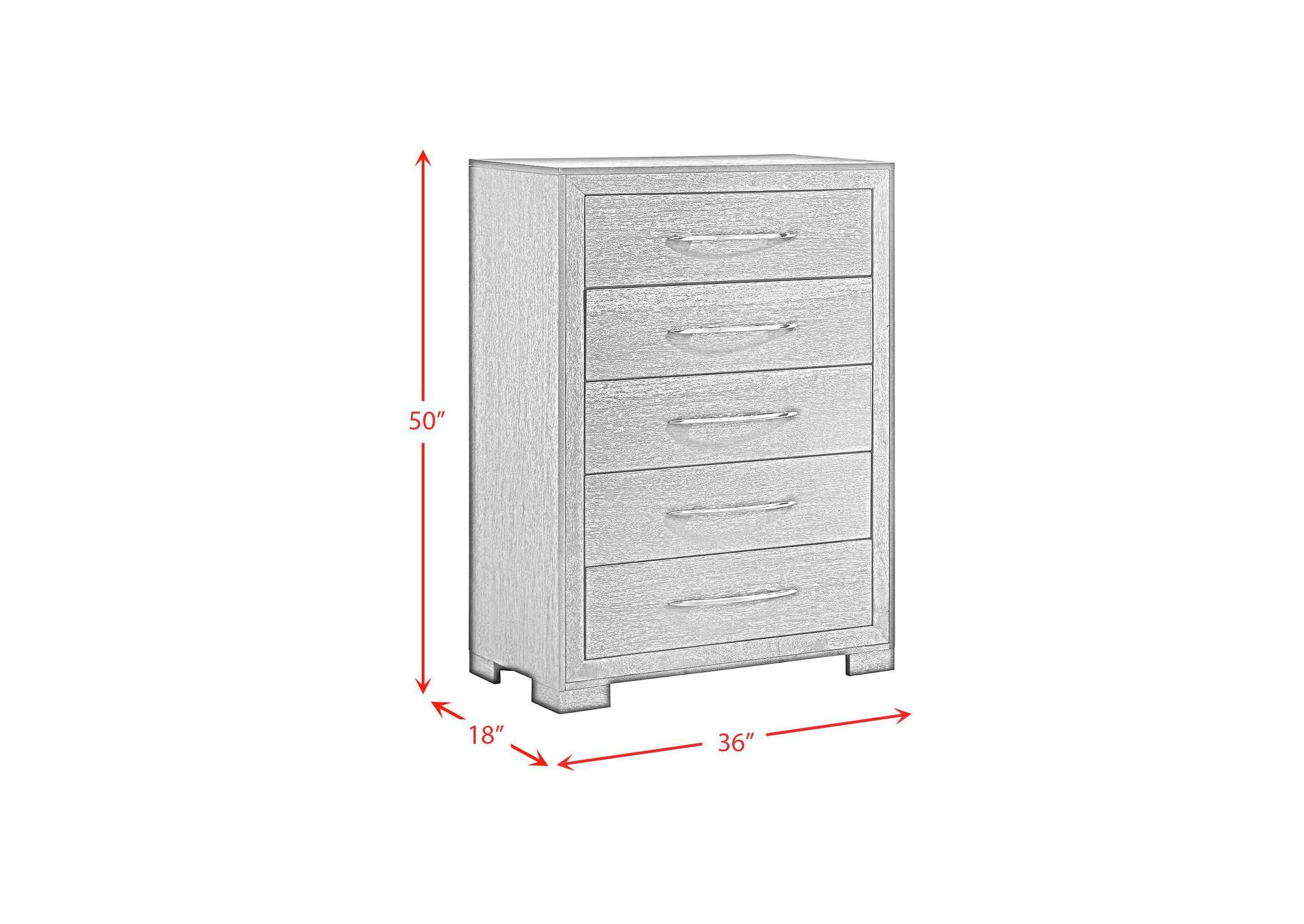 Allan 5 - Drawer Chest In Black image 8