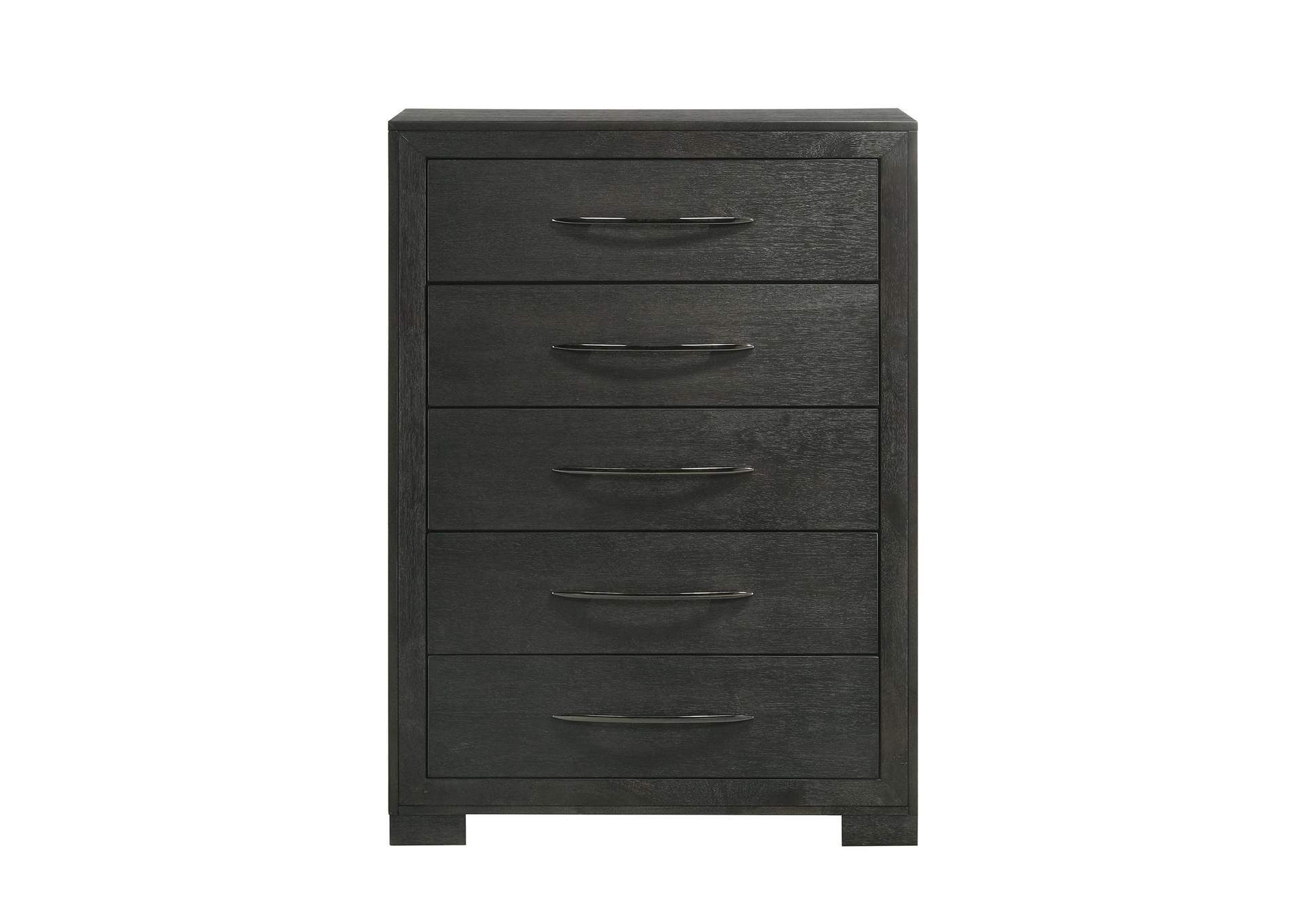 Allan 5 - Drawer Chest In Black image 8