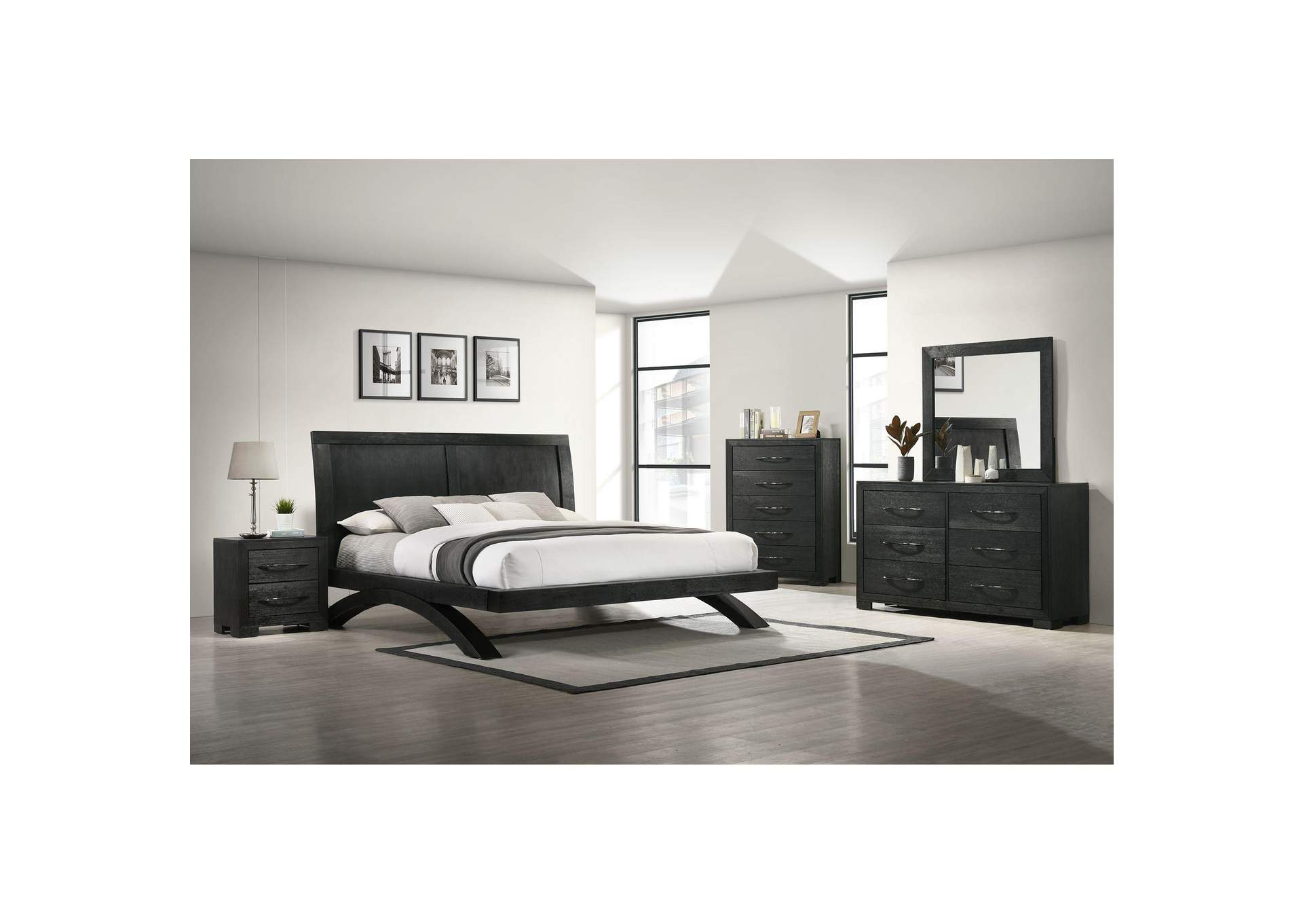Allan 6 - Drawer Dresser In Black image 1