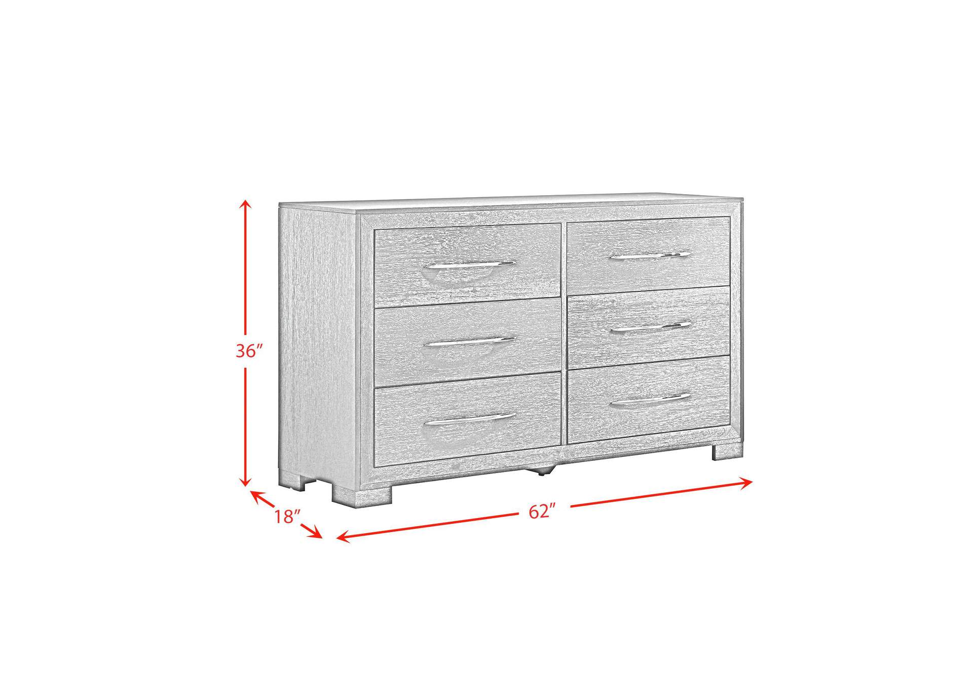 Allan 6 - Drawer Dresser In Black image 8