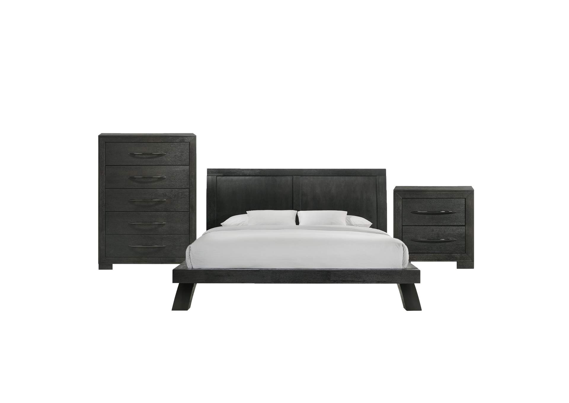 Allan King Panel 3 Piece Bedroom Set In Black image 6