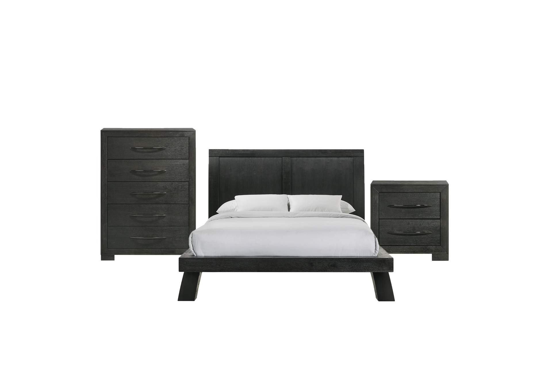 Allan Queen Panel 3 Piece Bedroom Set In Black image 6