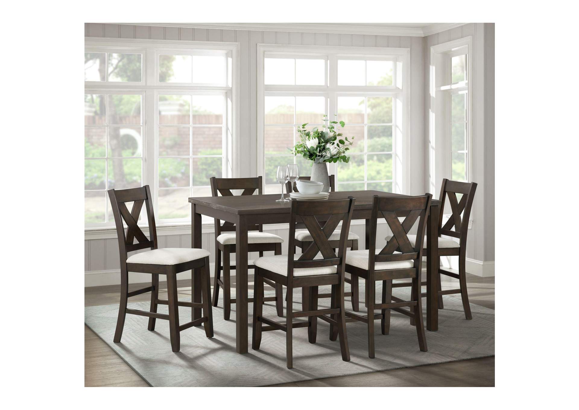 Alvin 60 7 Piece Counter Set In Espresso image 1