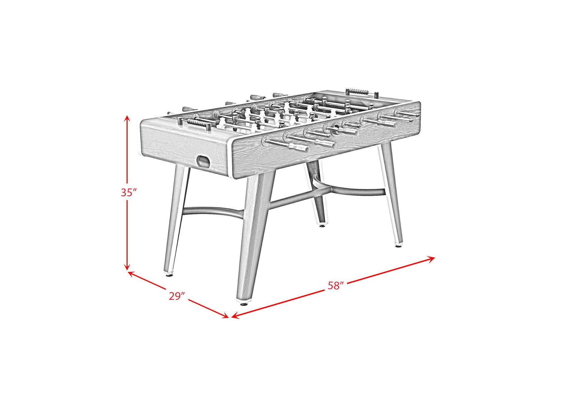 Amaya Indoor Foosball With Led In Black 3A image 8