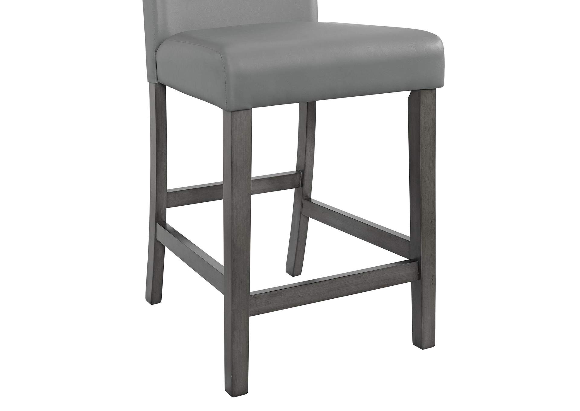 Ambridge 5 Piece Round Counter Set With Faux Marble Top In Brushed Grey image 6