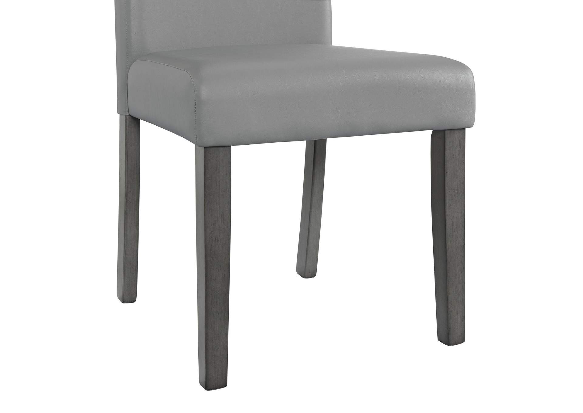 Ambridge 5 Piece Round Dining Set With Faux Marble Top In Brushed Grey image 6