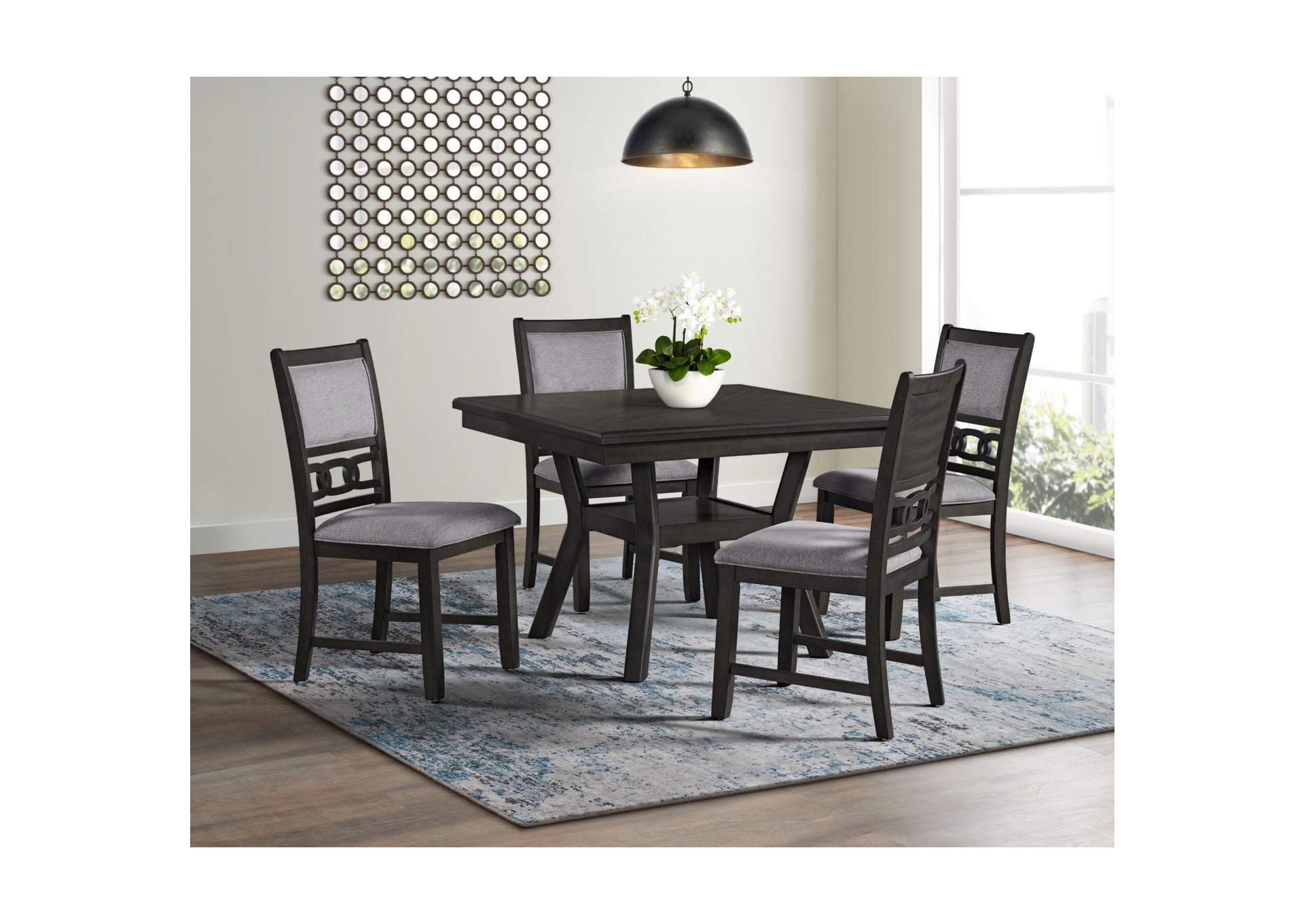 Amherst Dining Side Chair With Fabric Cushion Dark Finish 2 Per Pack image 1