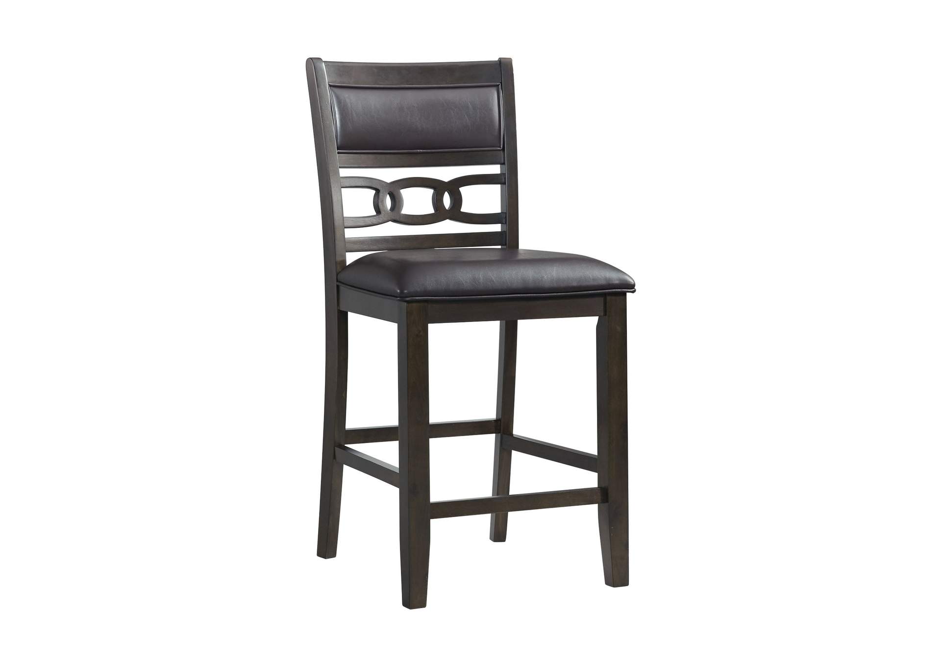 Amherst Counter Side Chair With Pu Cushion Dark Finish 2 Per Pack