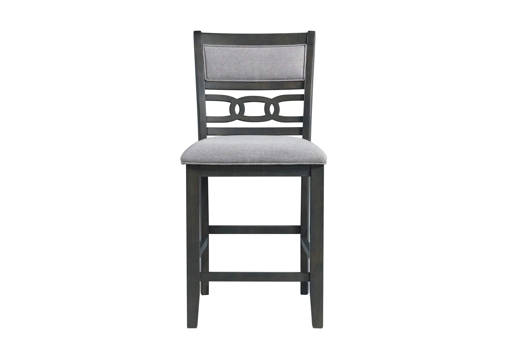 Amherst Counter Side Chair With Fabric Cushion Grey Finish 2 Per Pack