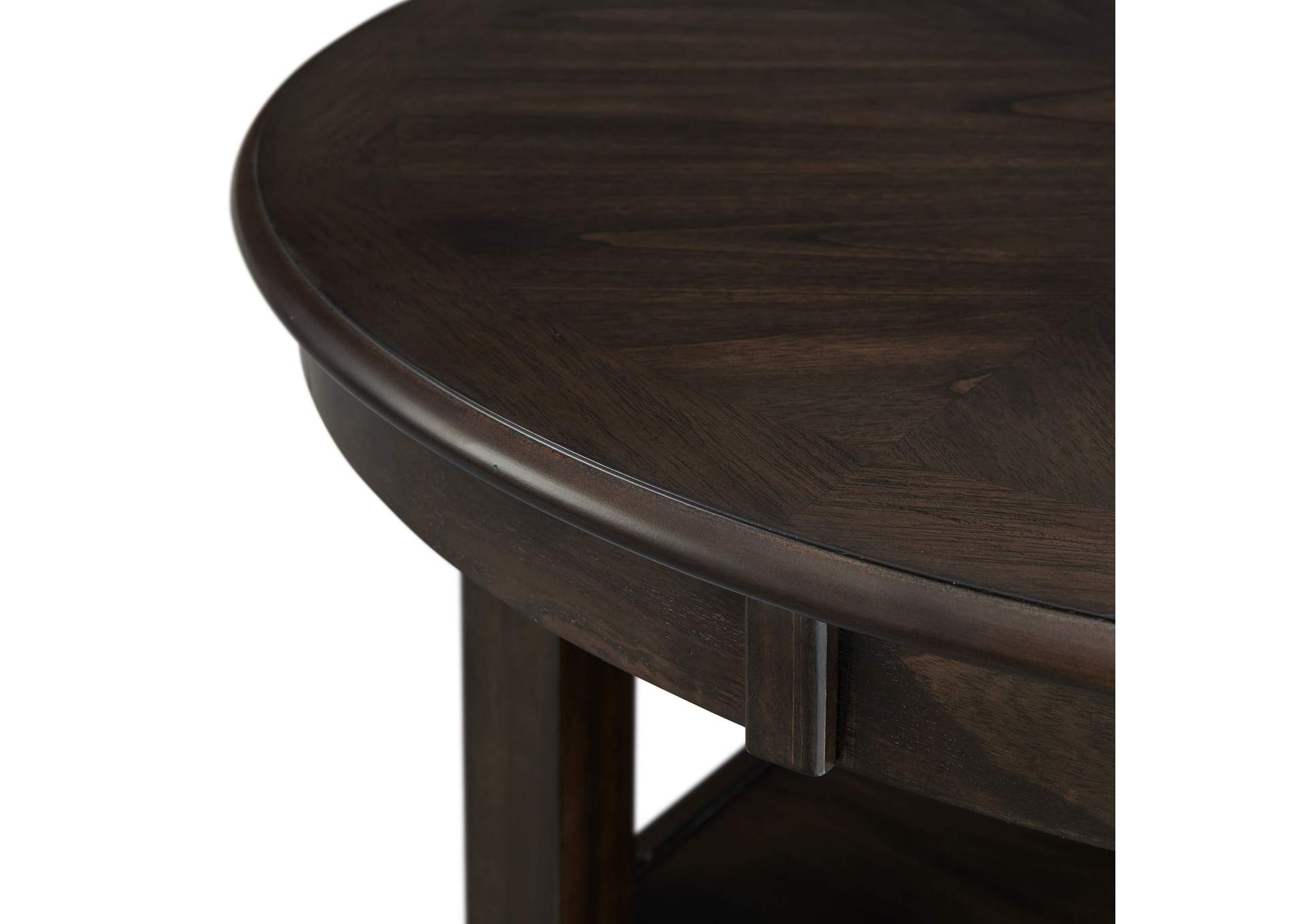Amherst Counter Height 5 Piece Dining Set - Table And Four Side Chairs In Walnut