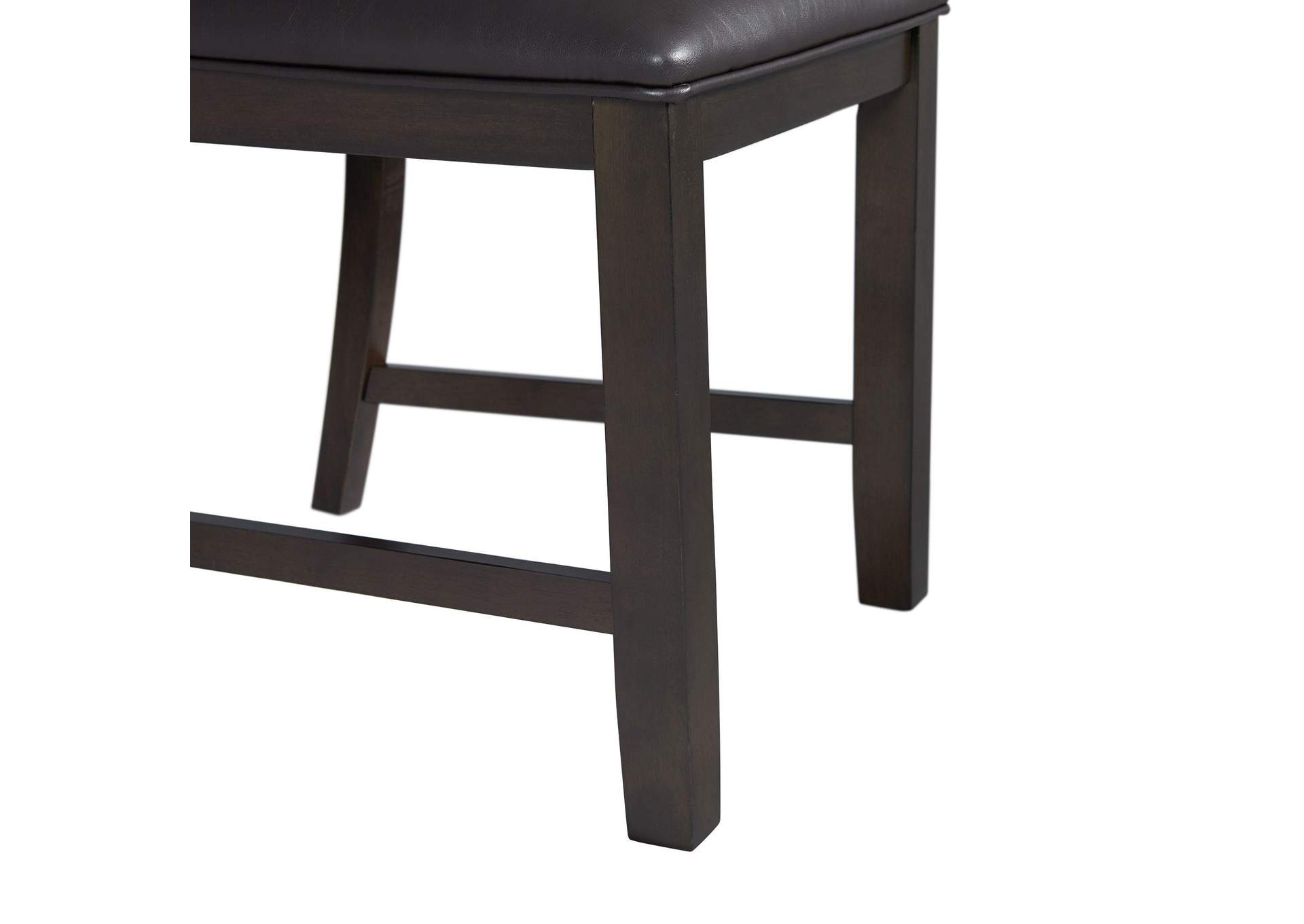 Amherst Dining Side Chair With Pu Cushion Side Stretcher Dark Finish 2 Per Pack image 4